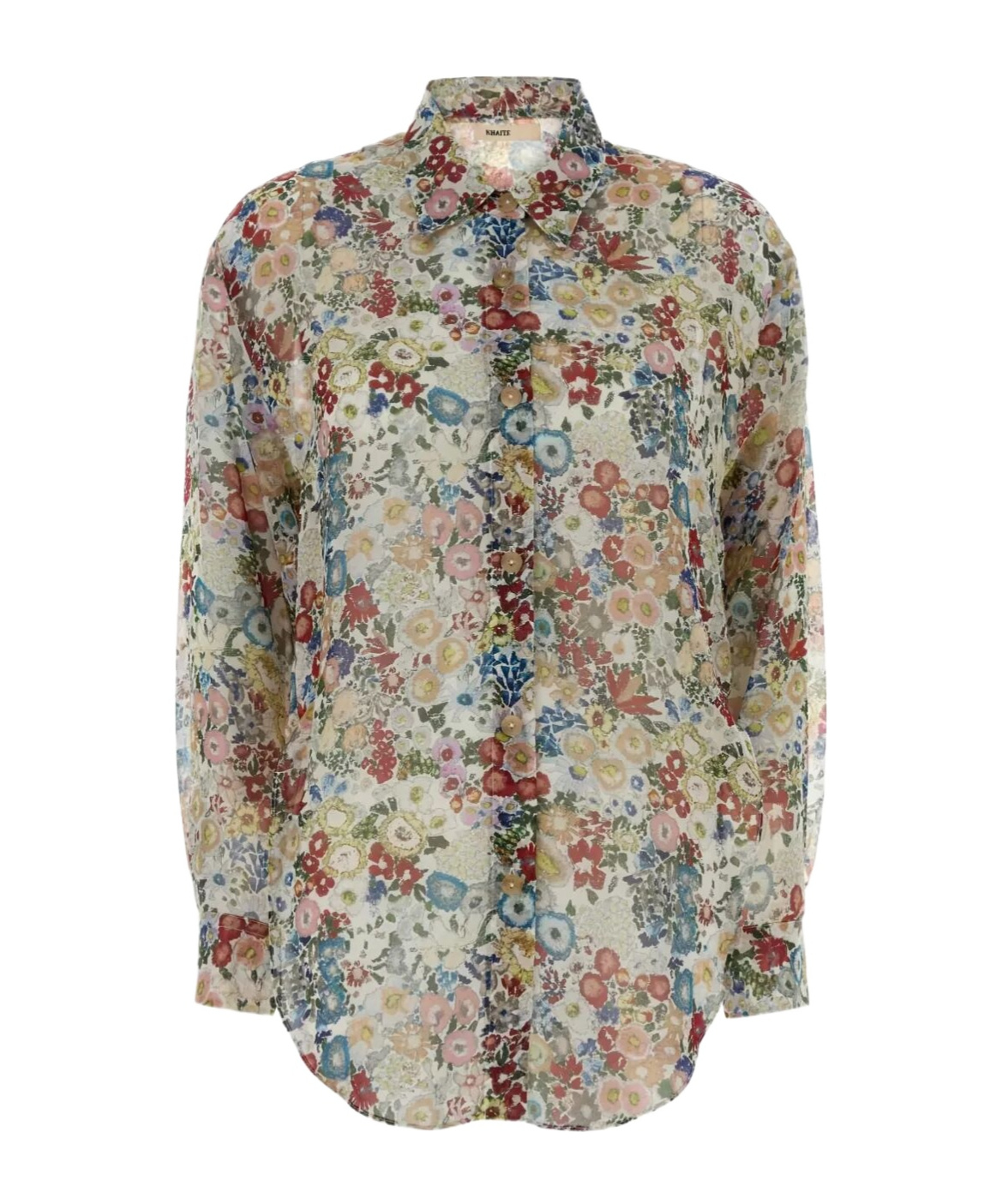 KHAITE KHAITE GOYA FLORAL PRINTED BUTTONED SHIRT