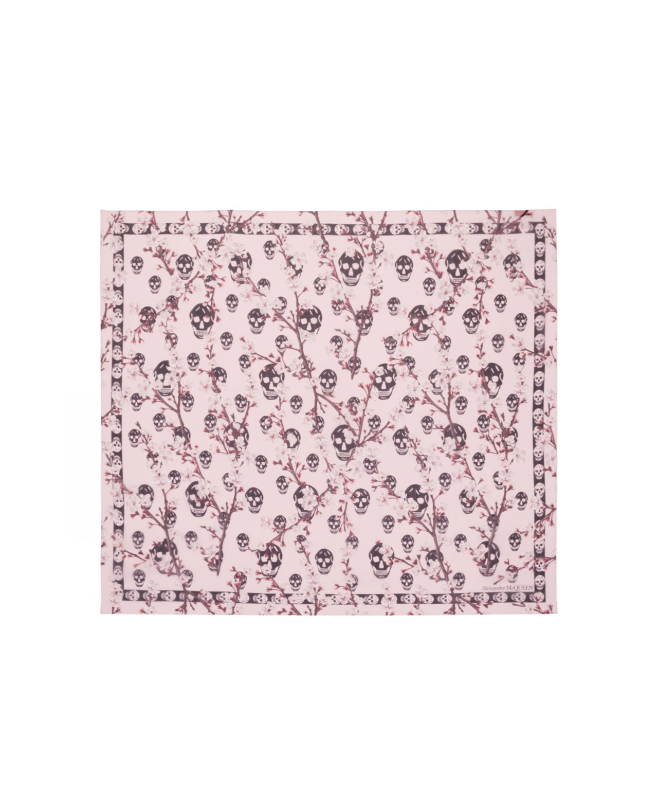 Alexander Mcqueen Skull-motif Silk Scarf In Pink