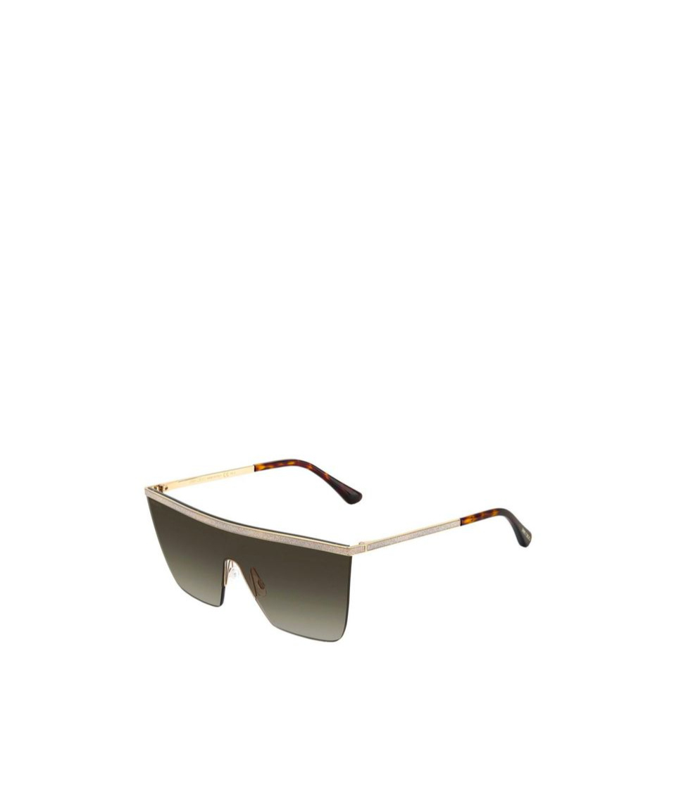 Jimmy Choo Eyewear Leah Shield Frame Sunglasses In Brown