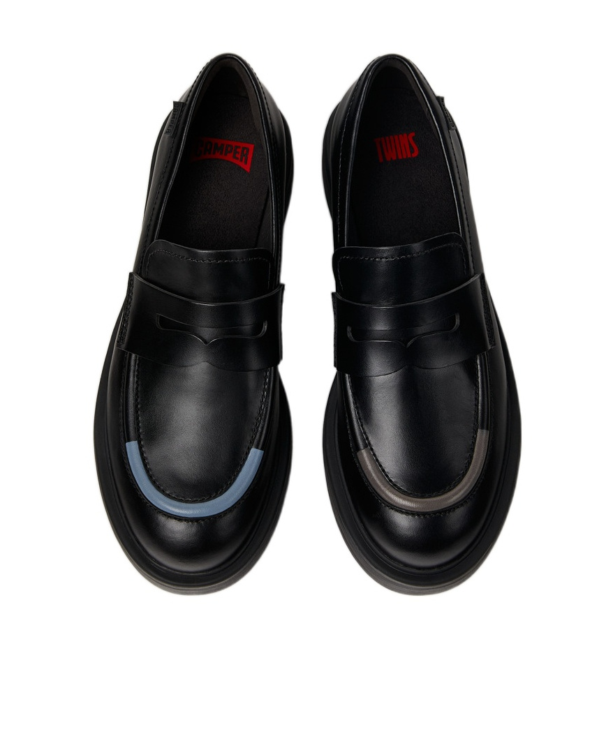 Shop Camper Round Head Loafer Shoes In Black