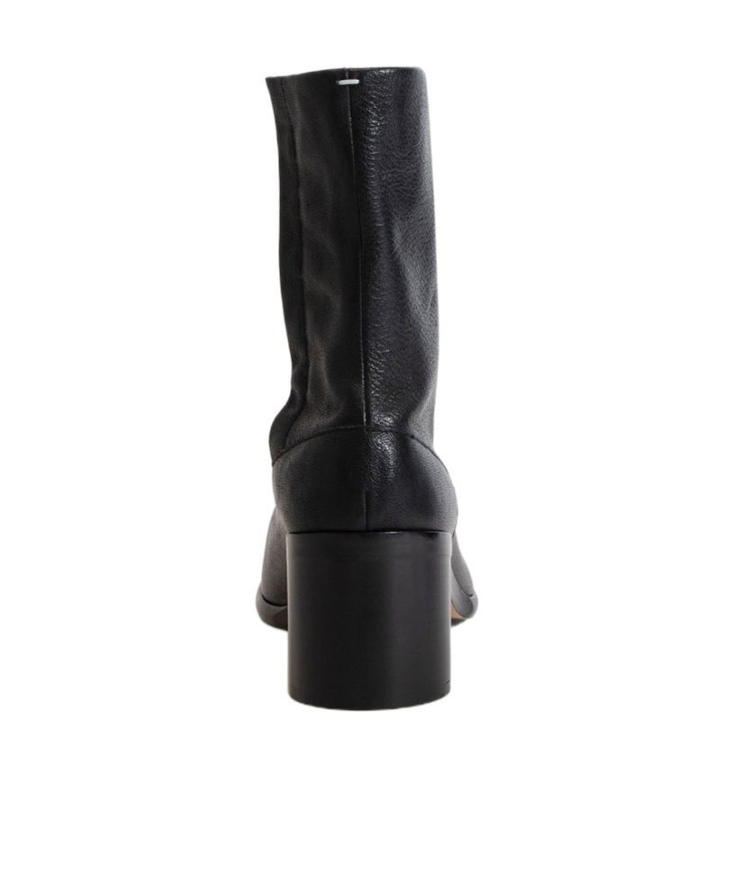 Maison Margiela Brown Tabi Ankle Boots In Black
