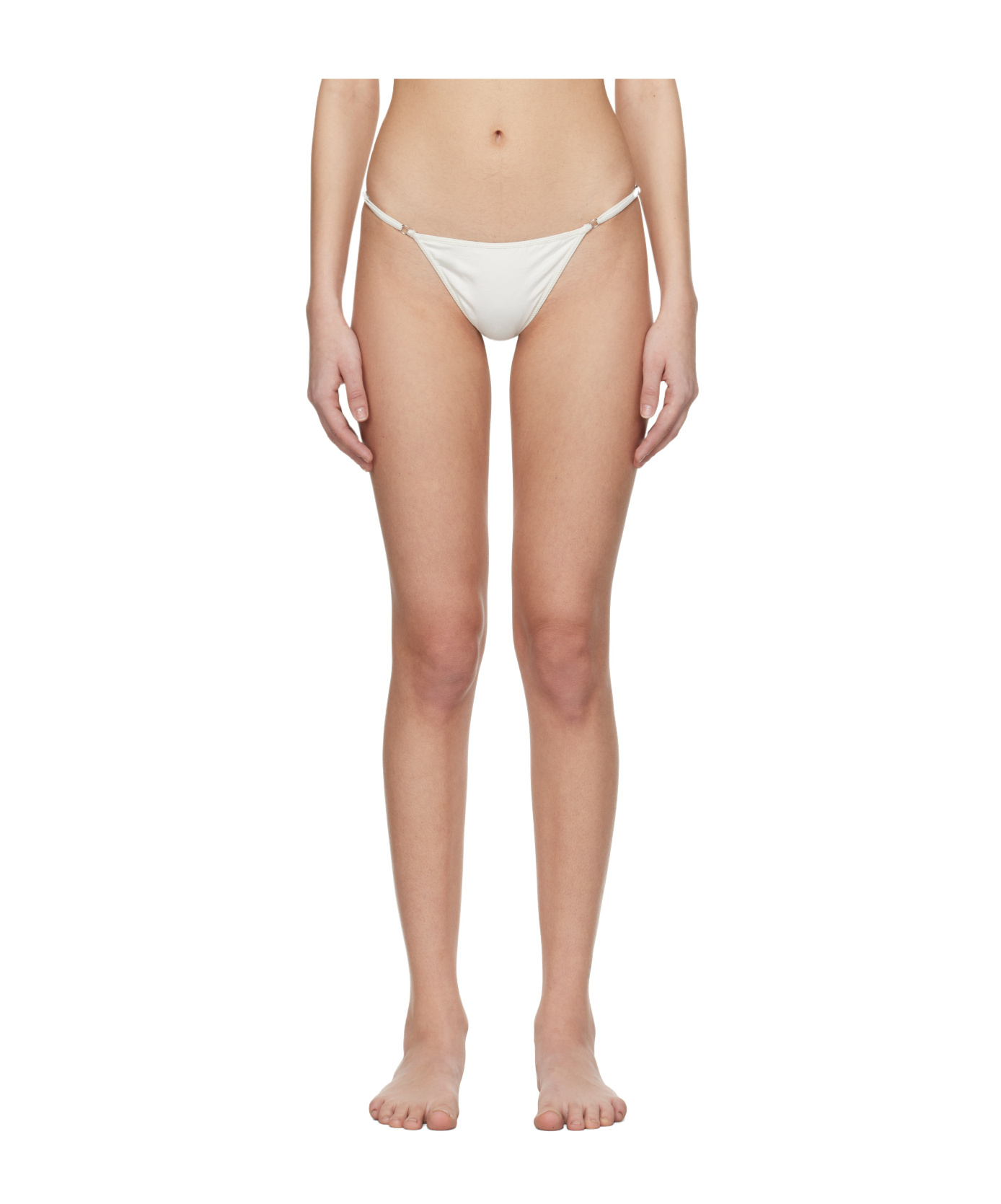 Gimaguas White Pipa Bikini Bottom In White