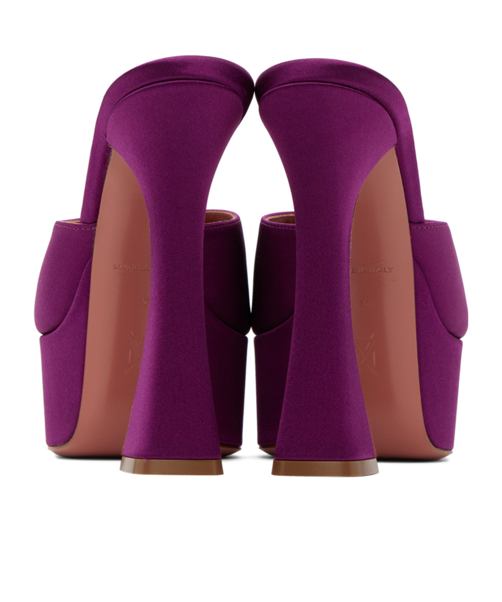 Shop Amina Muaddi Dalida Square-toed High-heeled Sandals In Purple