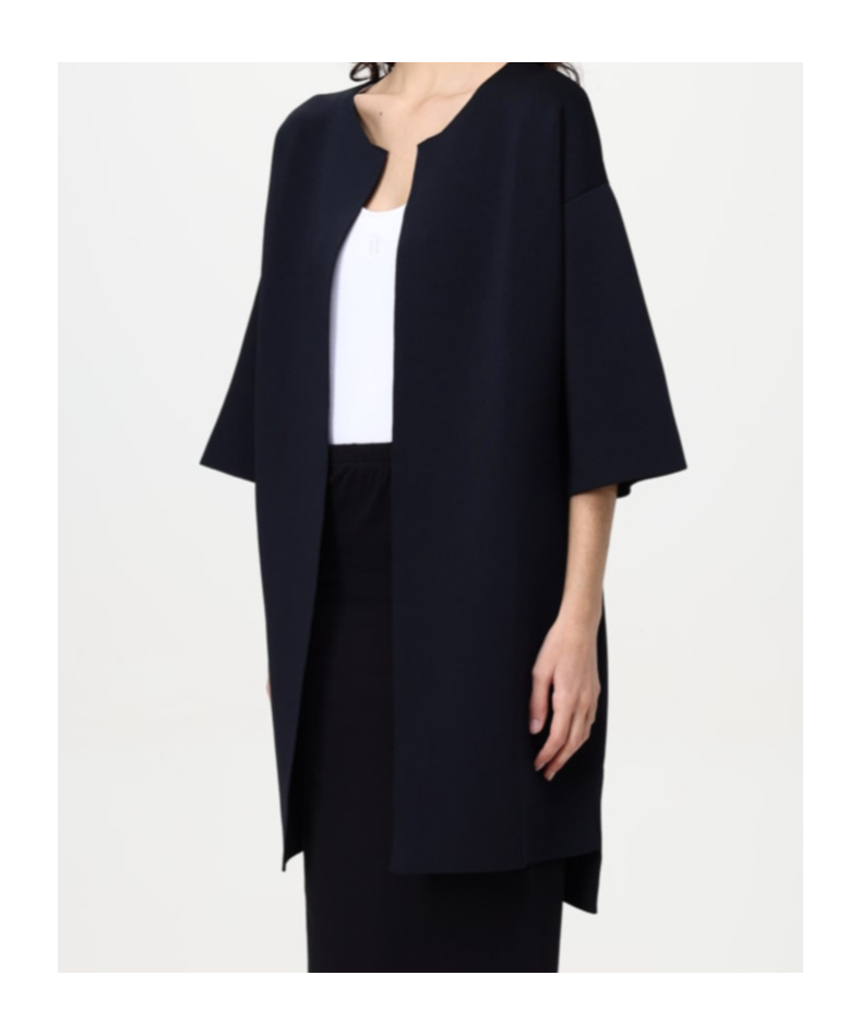 Liviana Conti Short-sleeved Knitted Cardigan In Black