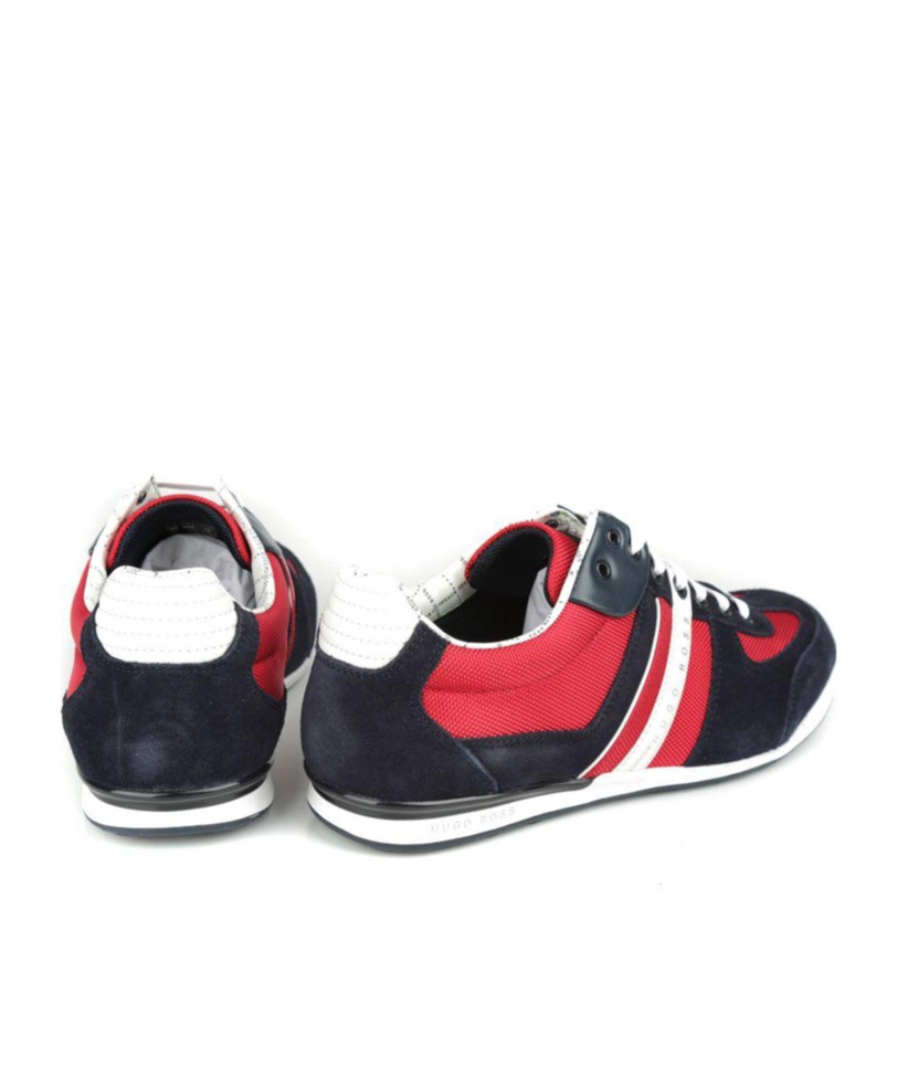 Hugo Boss Round Head Lace Low-cut Skate Shoes In Black