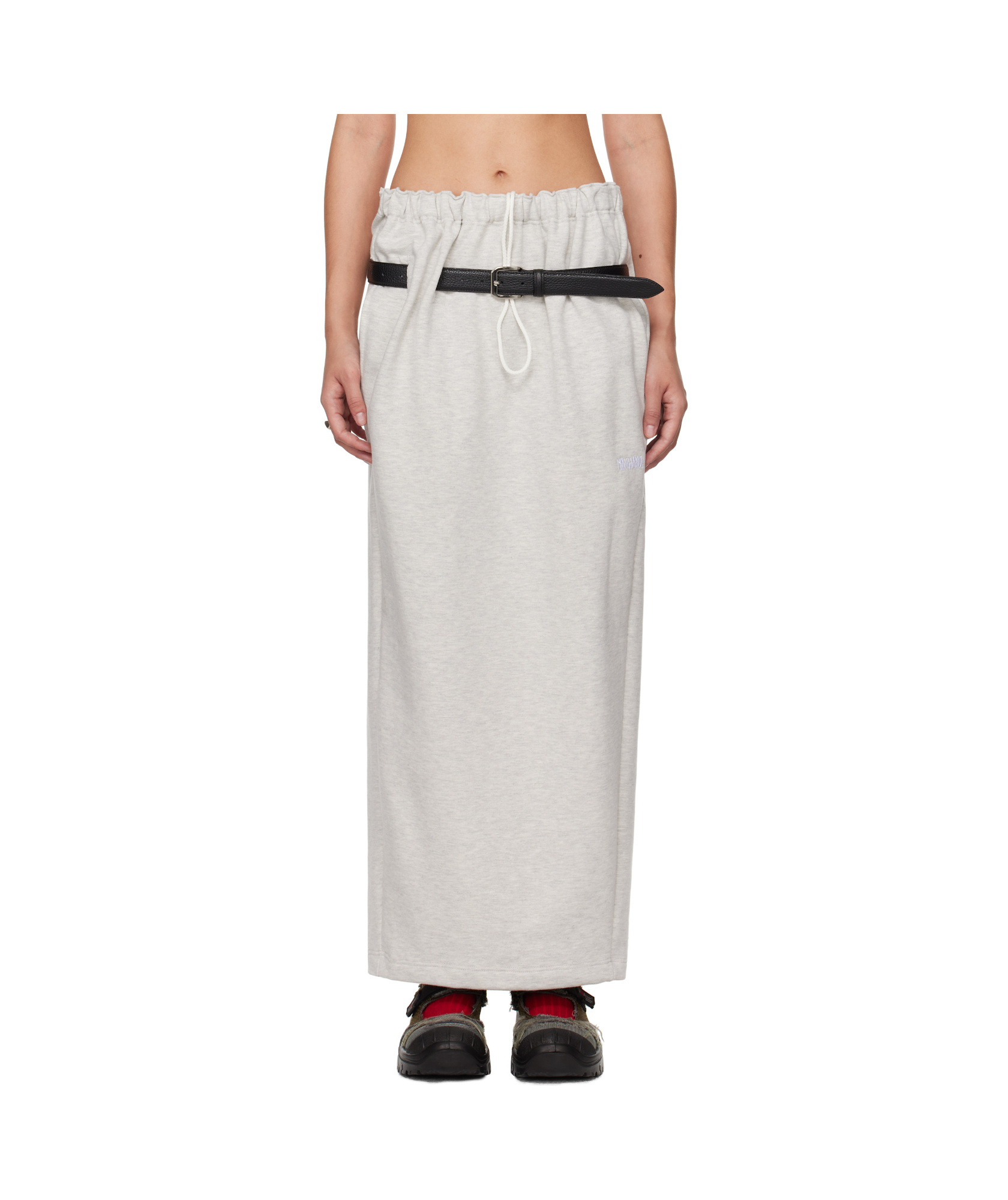 Magliano Gray Provincia Maxi Skirt In White