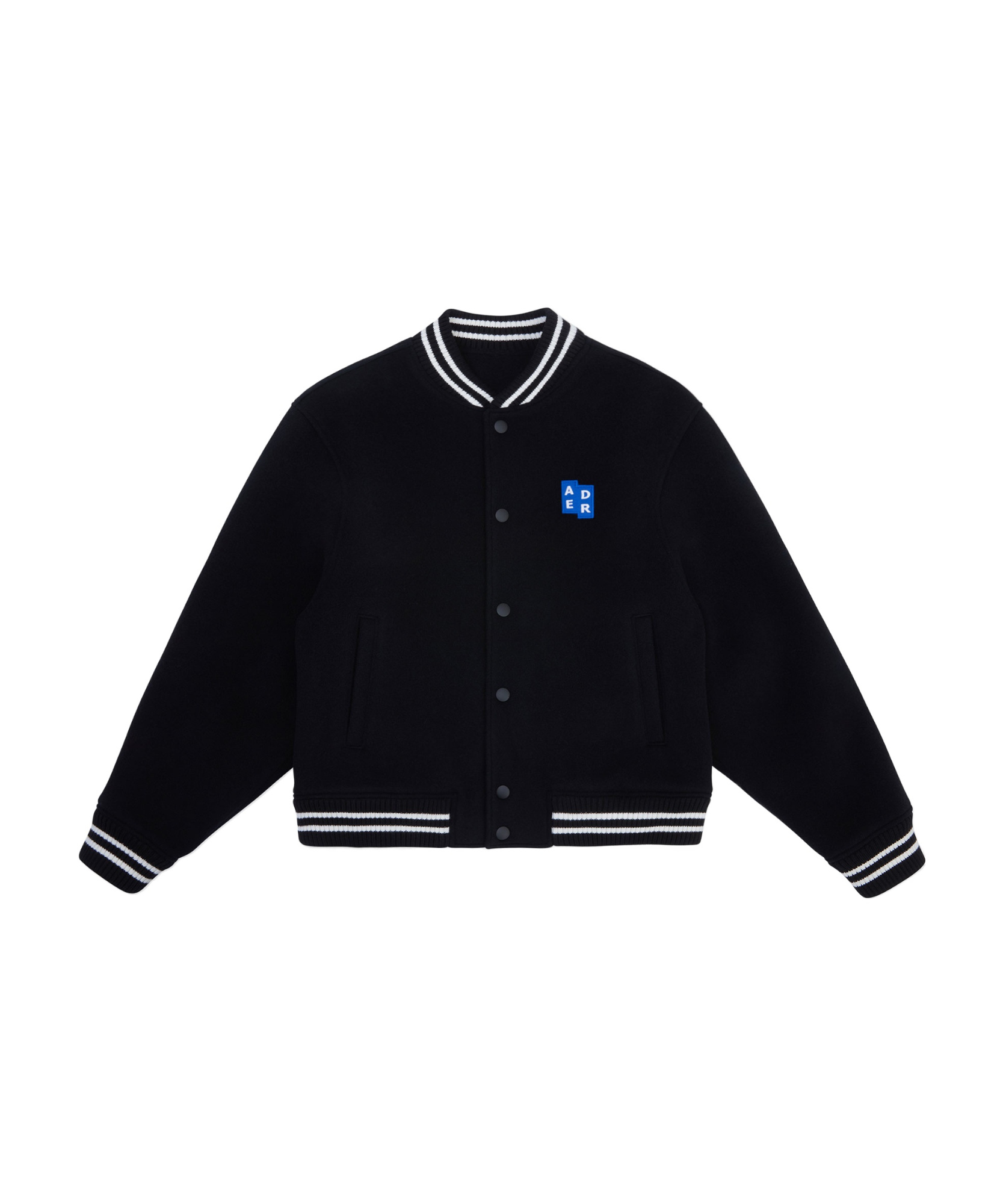 Ader Error Significant Collection Trs Tag Logo Baseball Cotton Clothing In Black