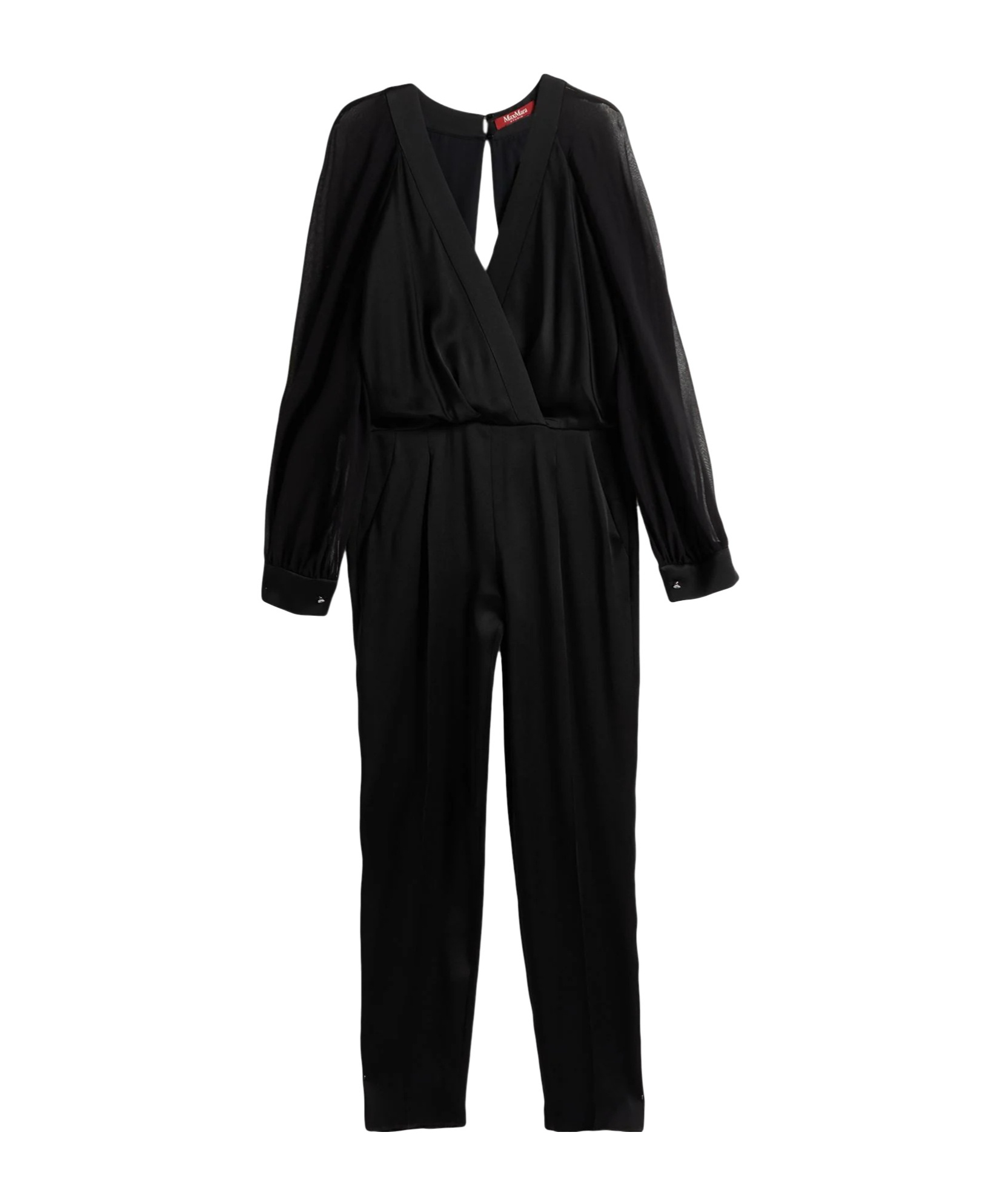 Max Mara V-neck Jumpsuit In Black