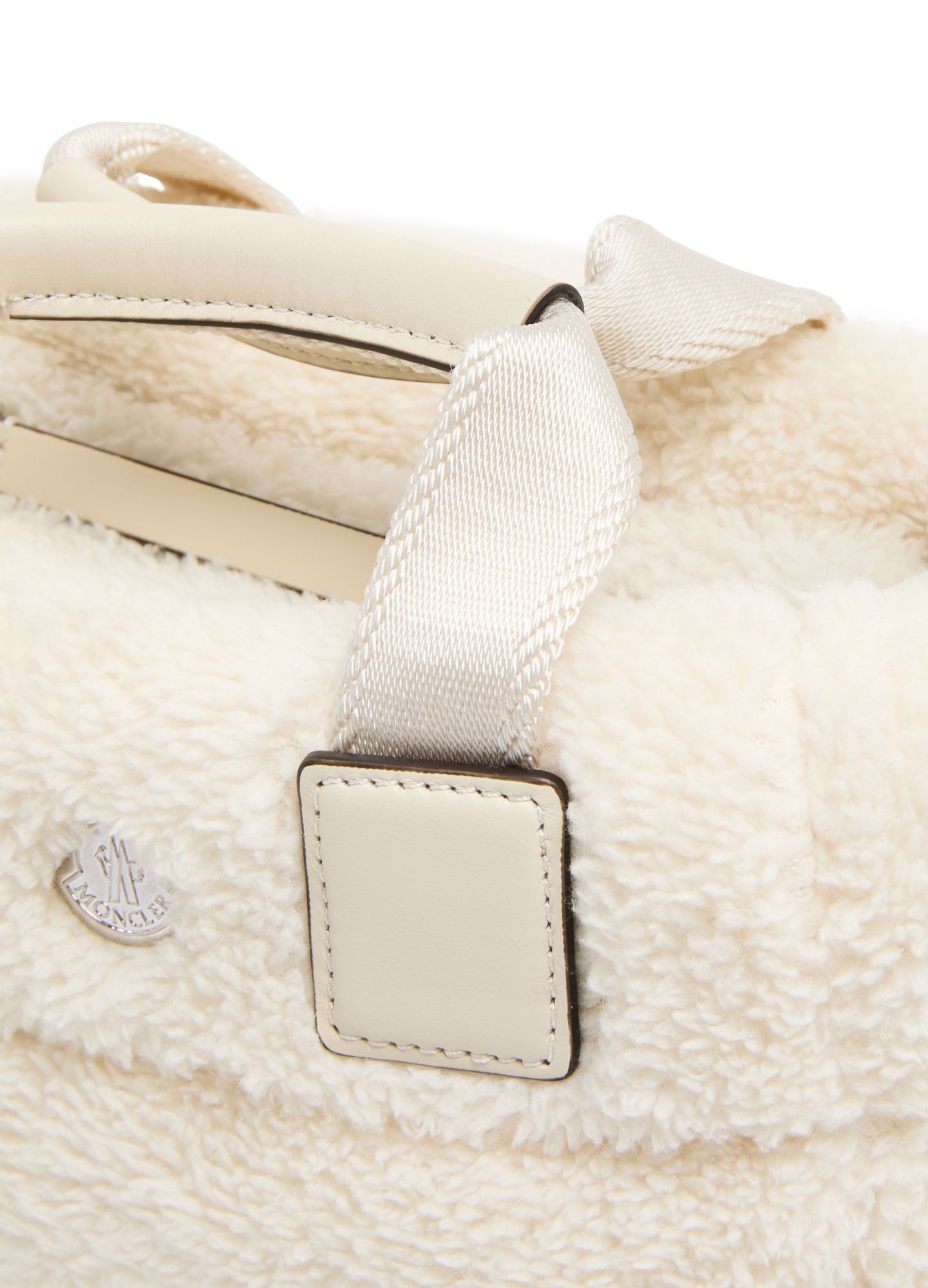 Shop Moncler Caradoc Shoulder Bag In Ivory