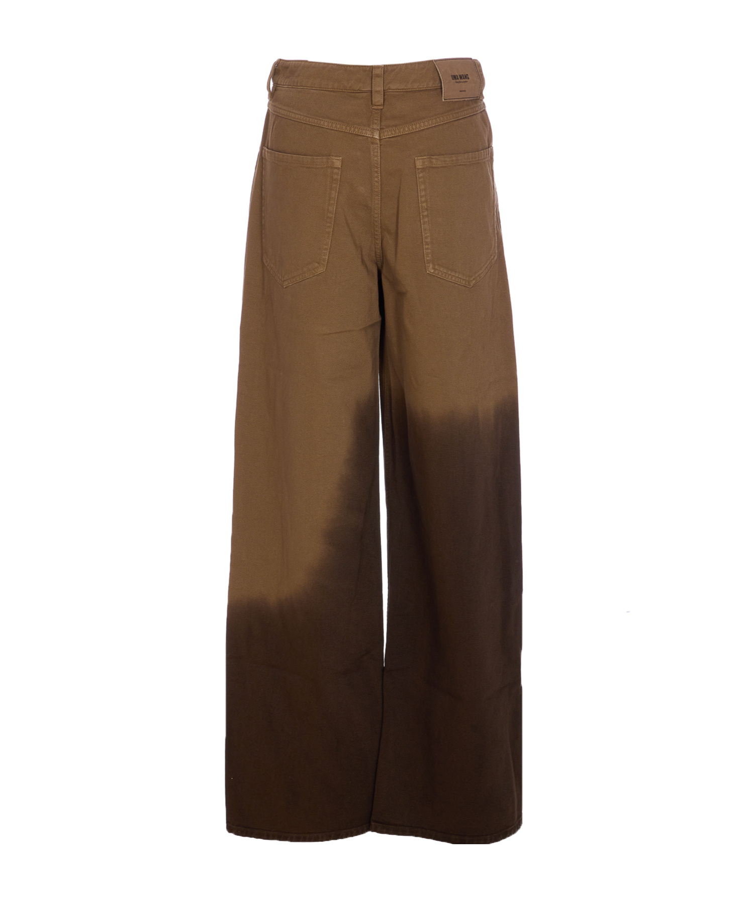Uma Wang Wide Leg Regular Fit Trousers With Pockets In Brown