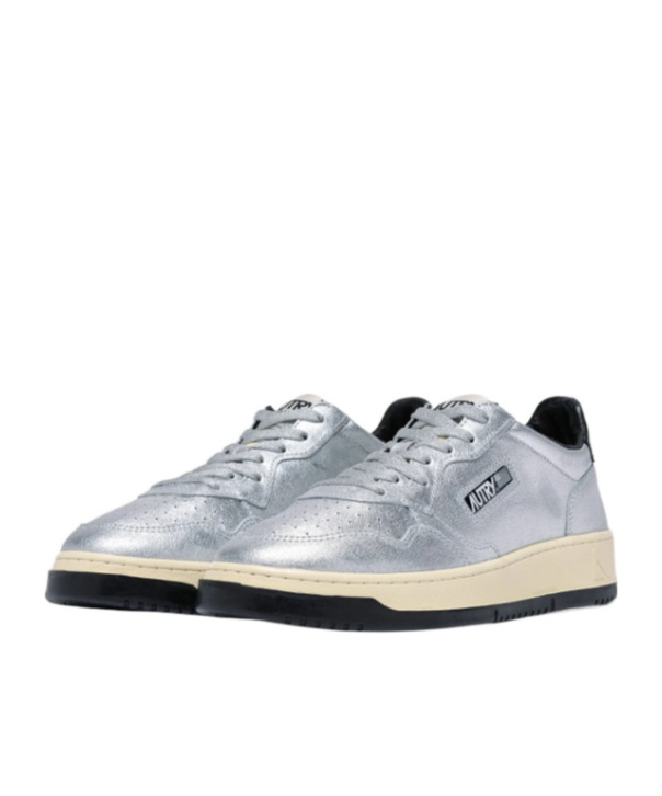 Autry Medalist Lace-up Sneakers In Metallic