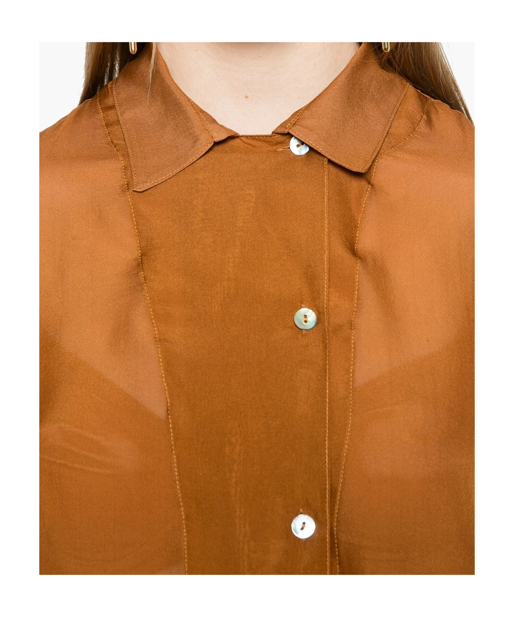 Forte Forte Forte_forte Chic Chiffon Silk Shirt In Brown