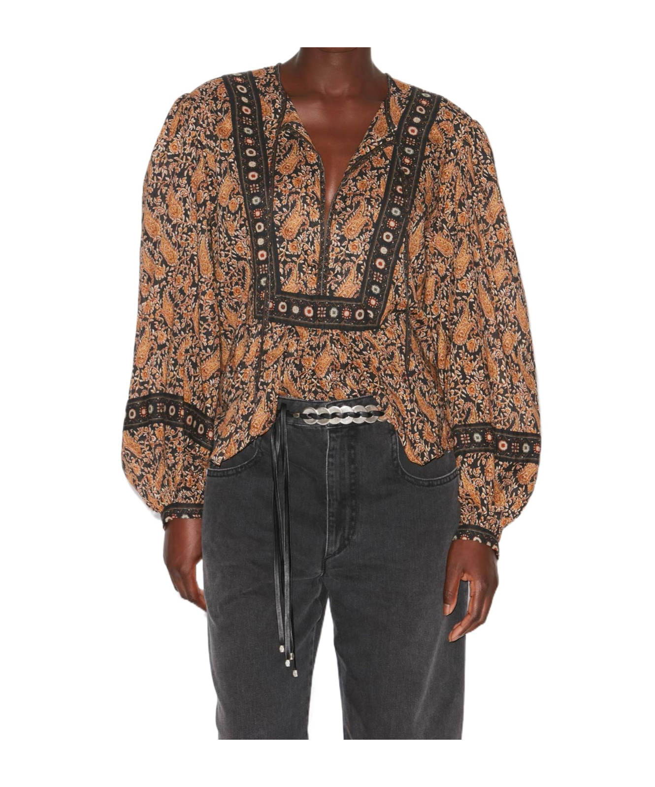 Isabel Marant Étoile Pattern Brown Blouse In Brown