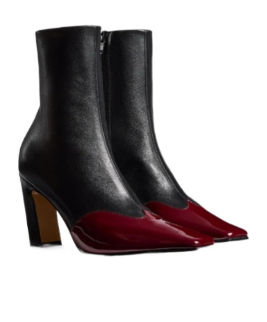 Khaite Nevada 85 Leather Ankle Boots In Multi