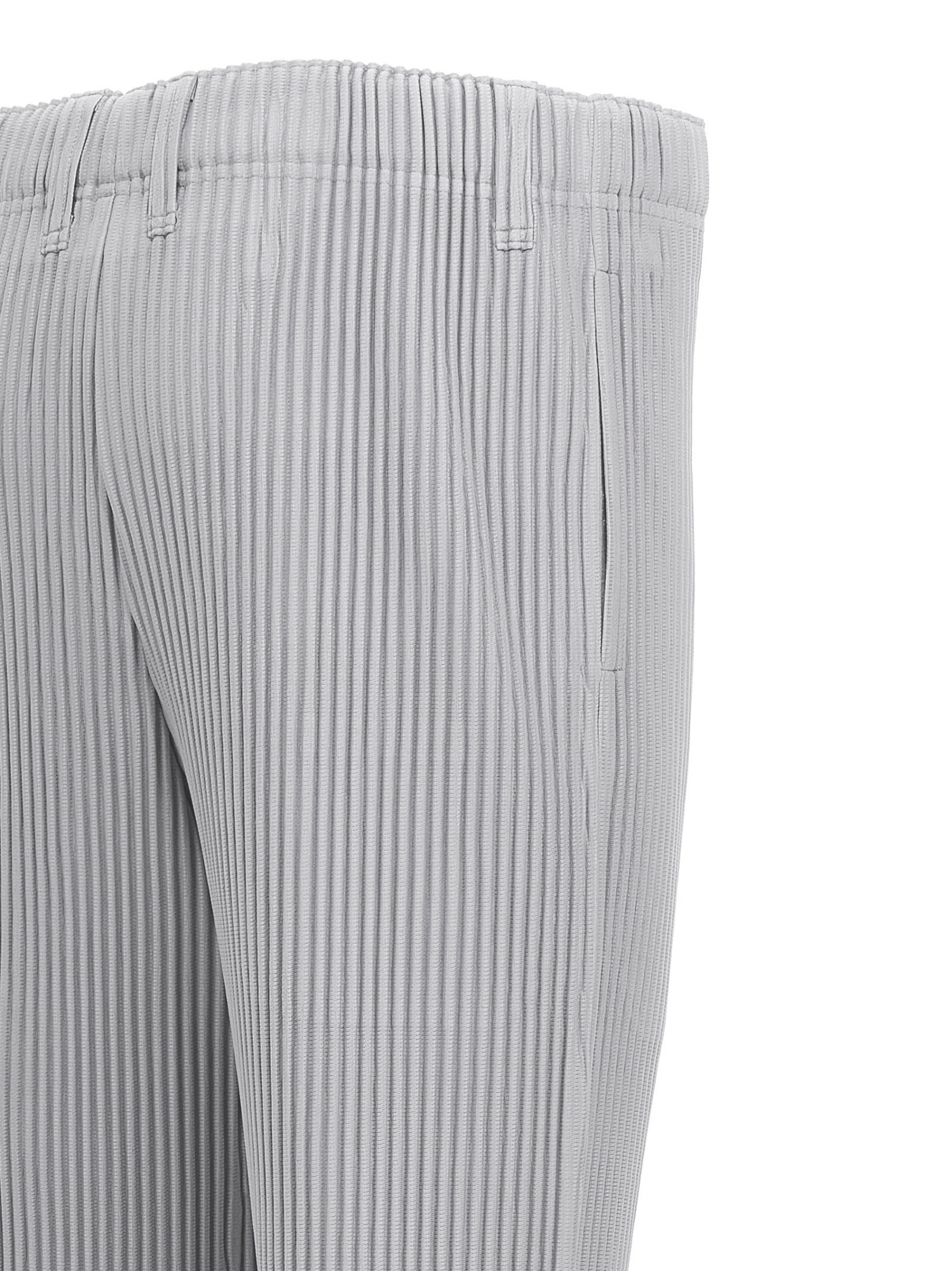 Issey Miyake Pleated Straight-leg Trousers In Gray