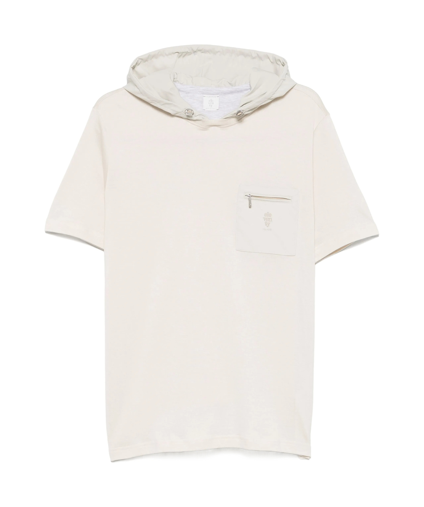 Eleventy T-shirt Mit Logo-stickerei In White