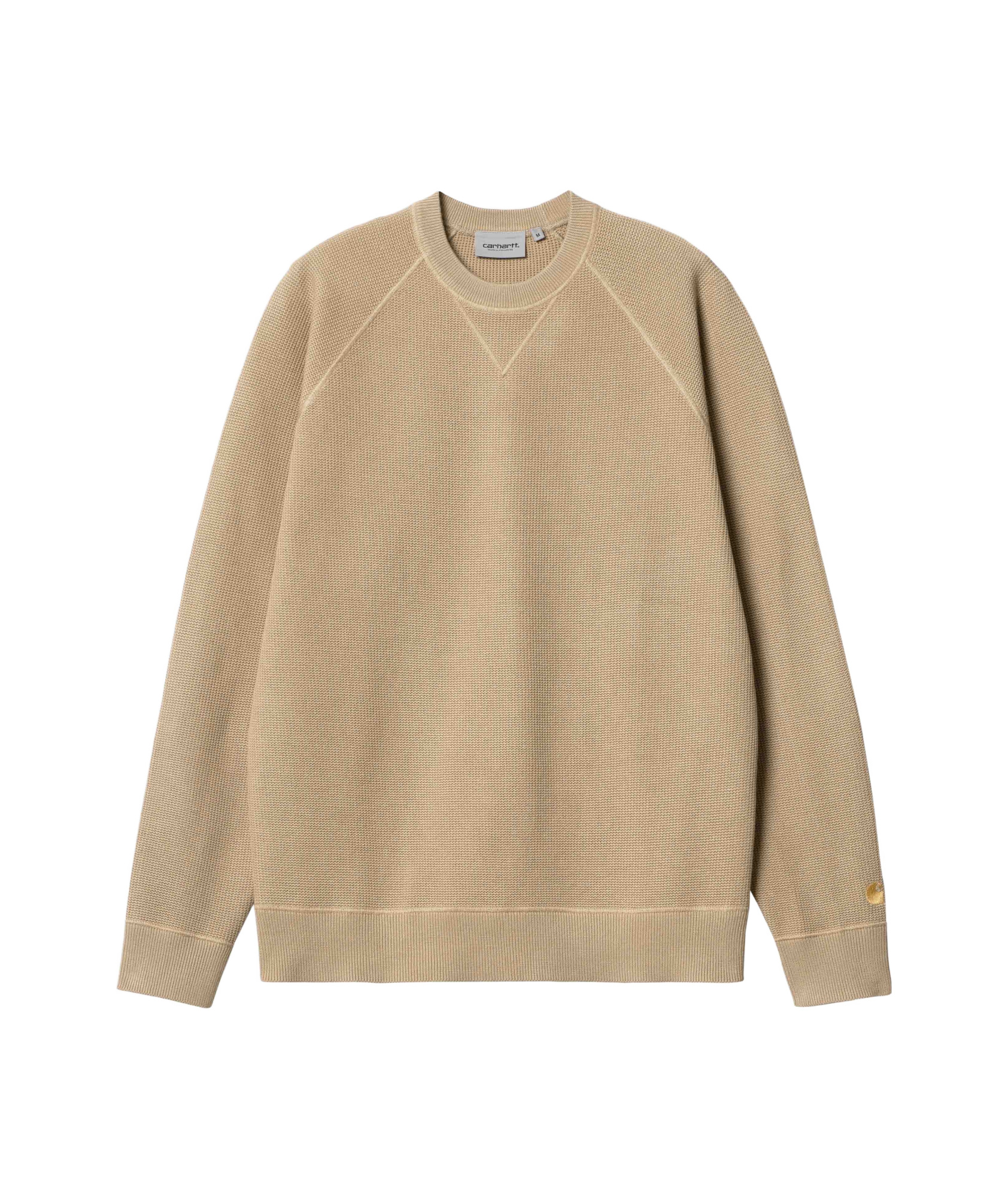 Carhartt Chase Raglan-sleeve Waffle-knit Sweater In Nude