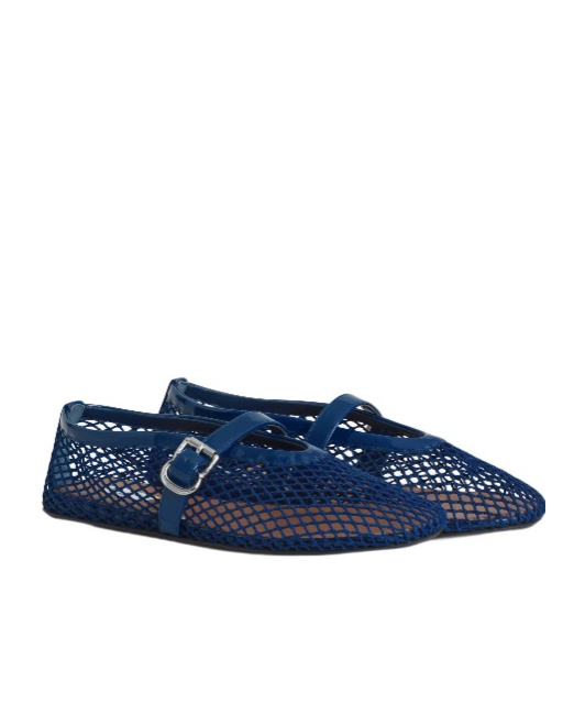Alaïa Ballerina Flats Featuring Buckle Detail In Blue