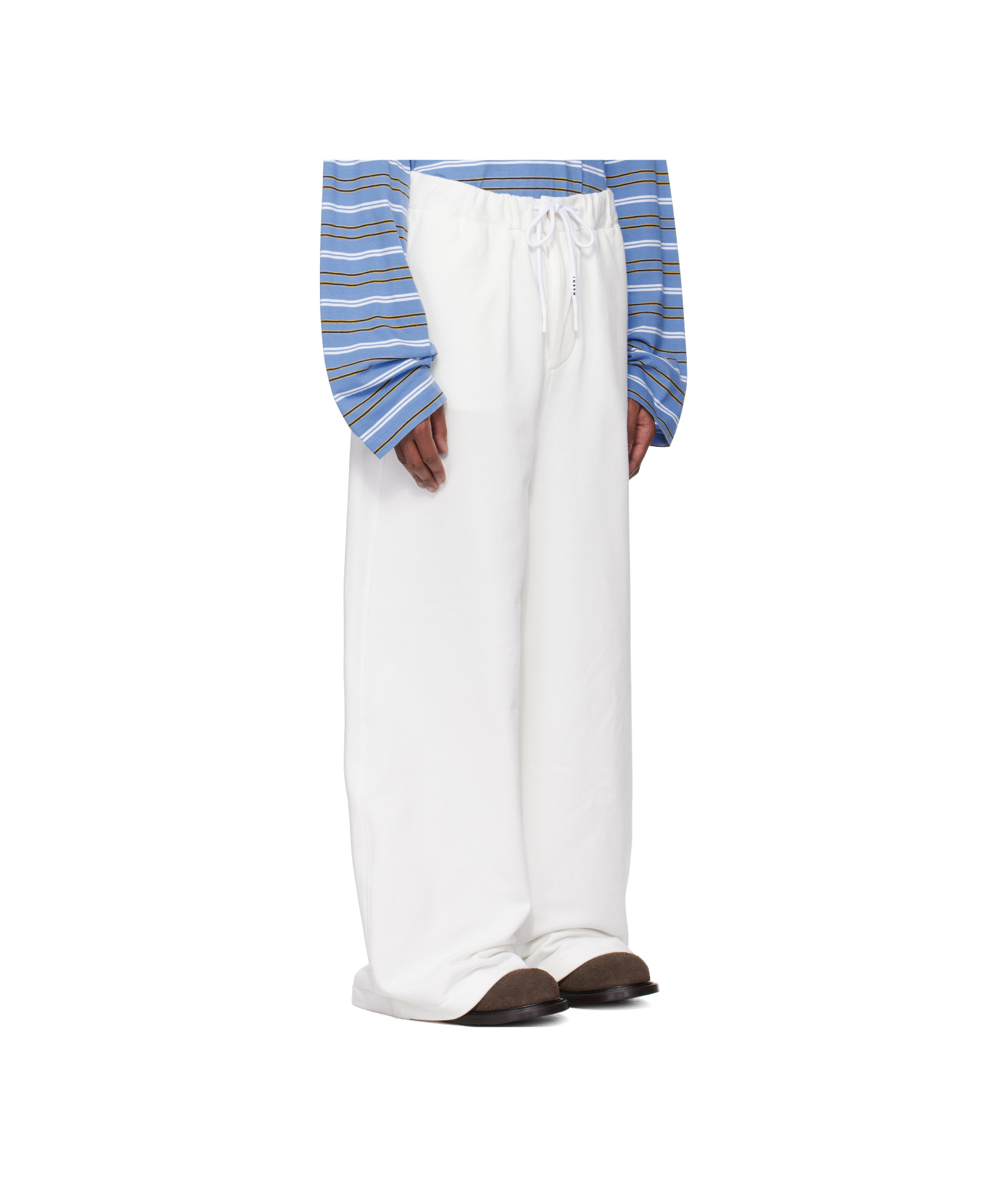 Marni White Loopback Sweatpants In White