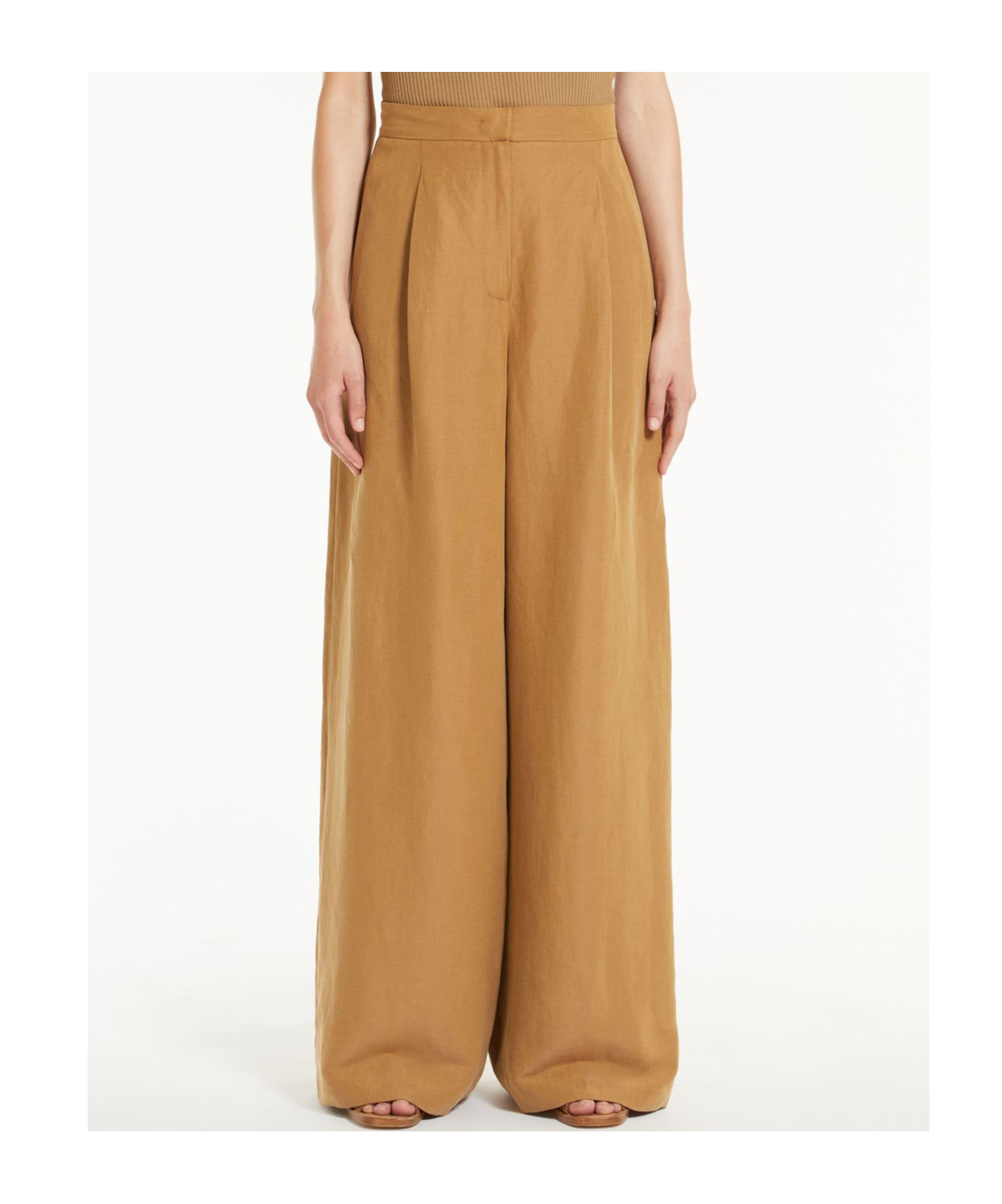 Max Mara Light And Airy Trouser For Women In Nude