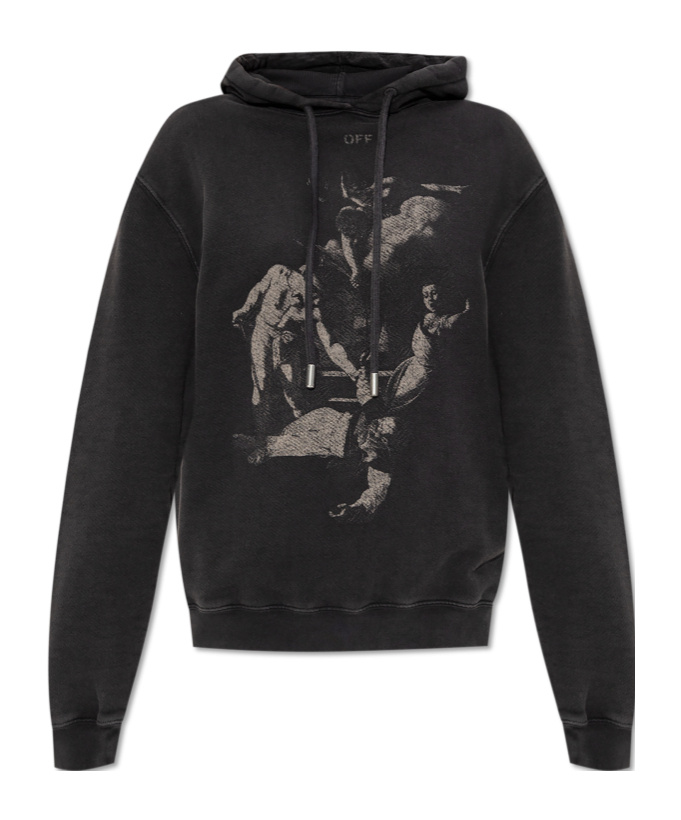 Off-white Long-sleeved Sweater In Black