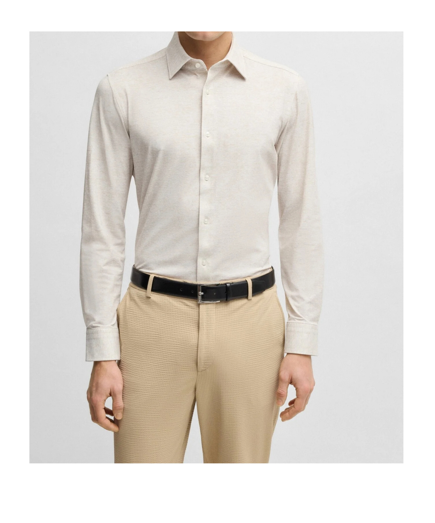 Hugo Boss Printed Shirt In Neutral