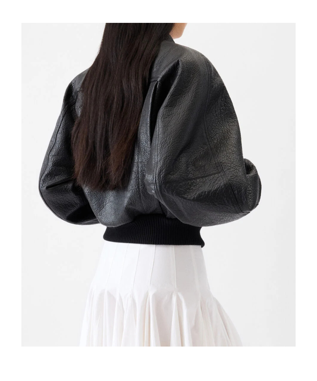 Jacquemus Women Black Grained Lambskin Leather The Tore Jacket In Multi