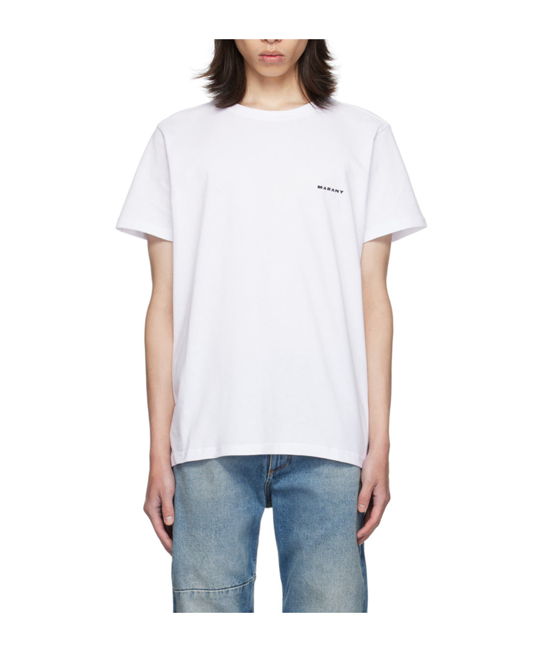 Isabel Marant Round Neckline Jersey T-shirt Shirt In White