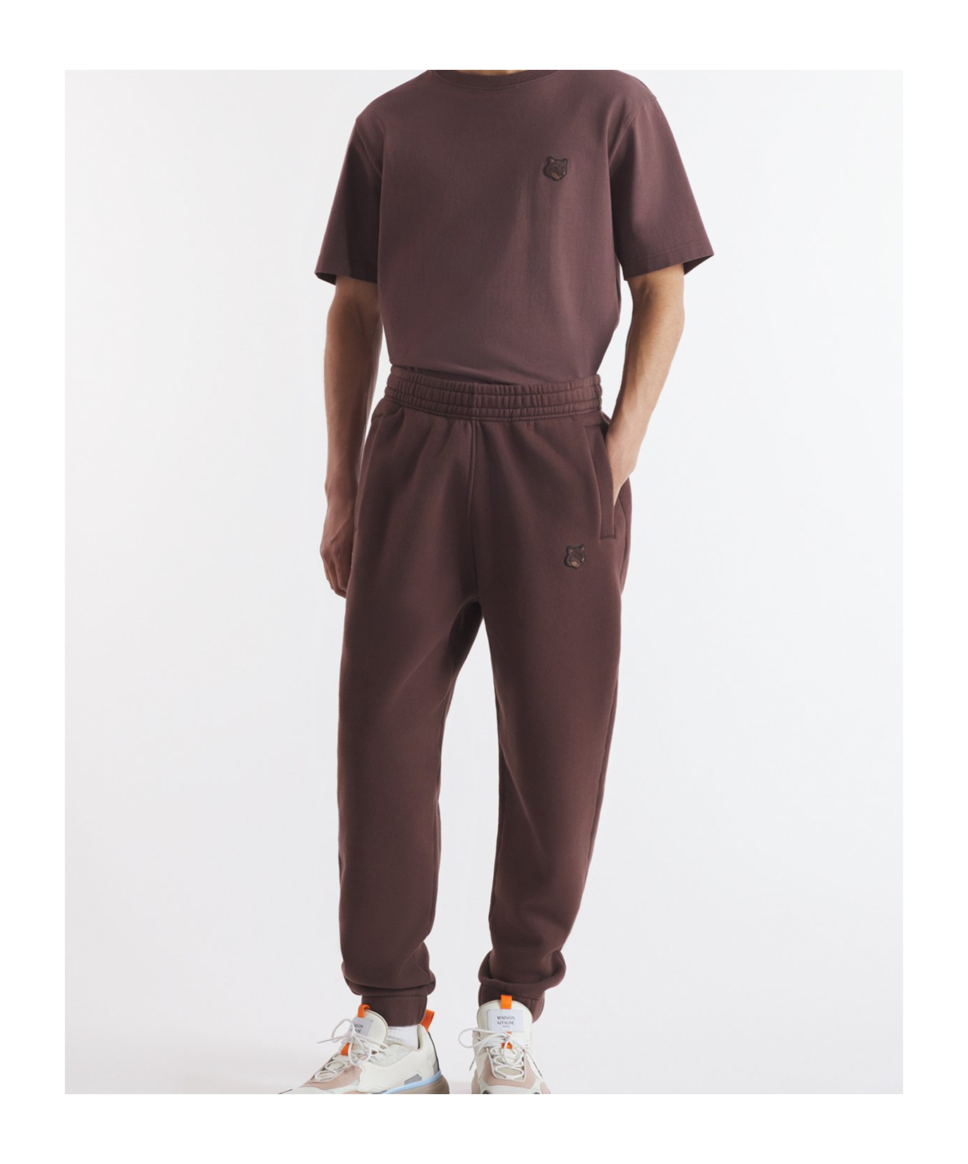 Maison Kitsuné Logo-print Track Pants In Red