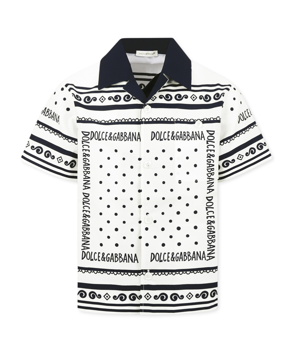 Dolce & Gabbana Short-sleeved Shirt In White