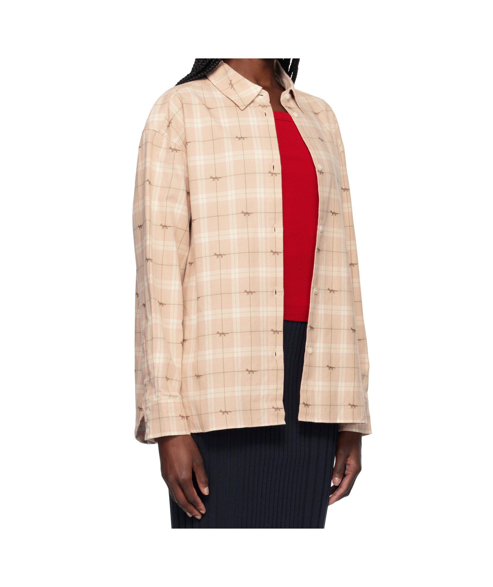Maison Kitsuné Light Overshirt In Neutral