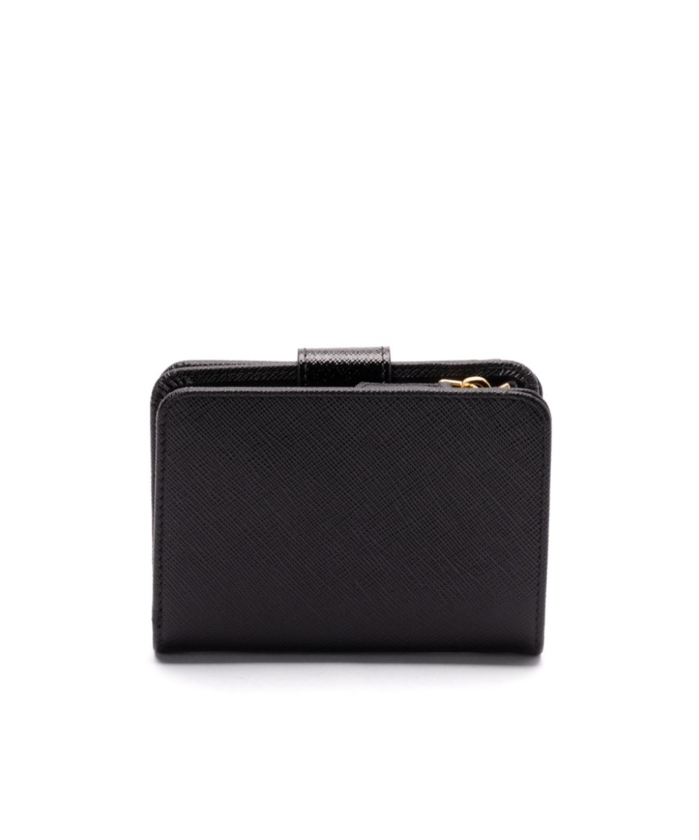 Prada Triangle-logo Bi-fold Wallet In Black
