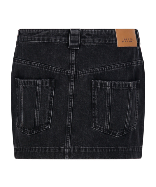 Isabel Marant Étoile Denim Mini Skirt In Black