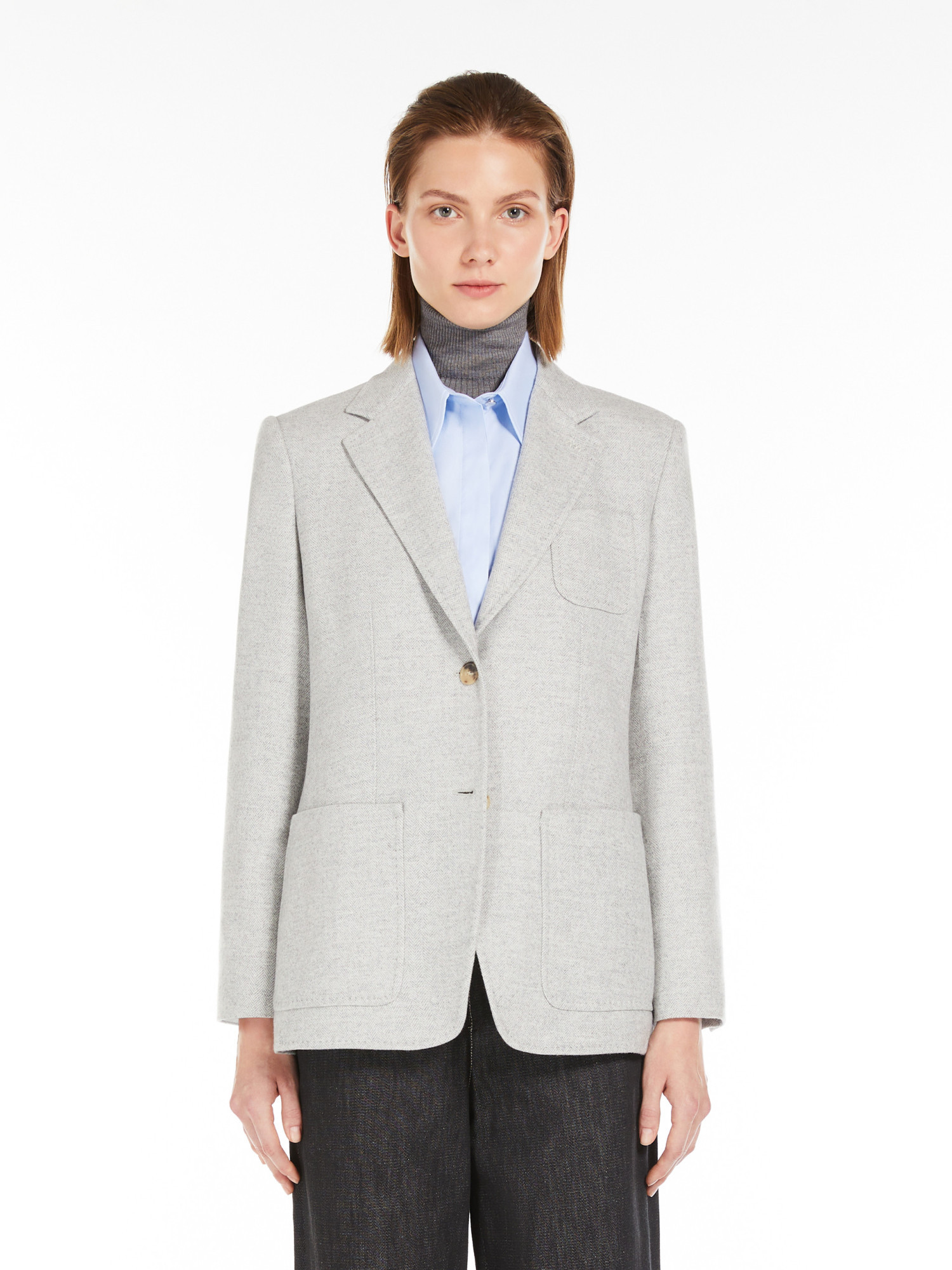 Max Mara Double-breasted Blazer In White