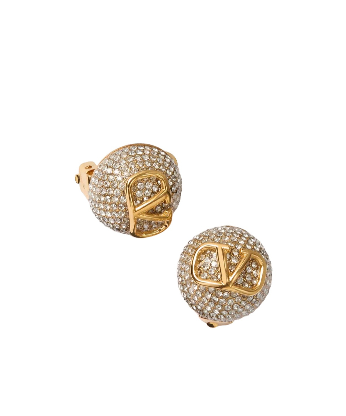 Valentino 18kt Gold Vlogo Signature Clip-on Earrings In Yellow