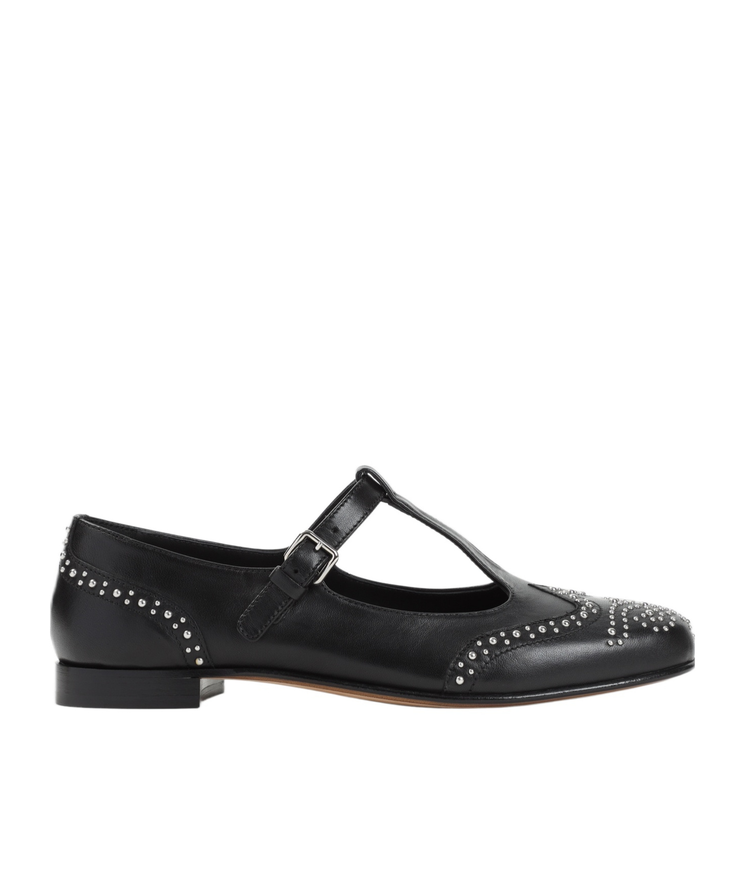 Church's Opal Studded Leather Mary Jane Brogues In Black