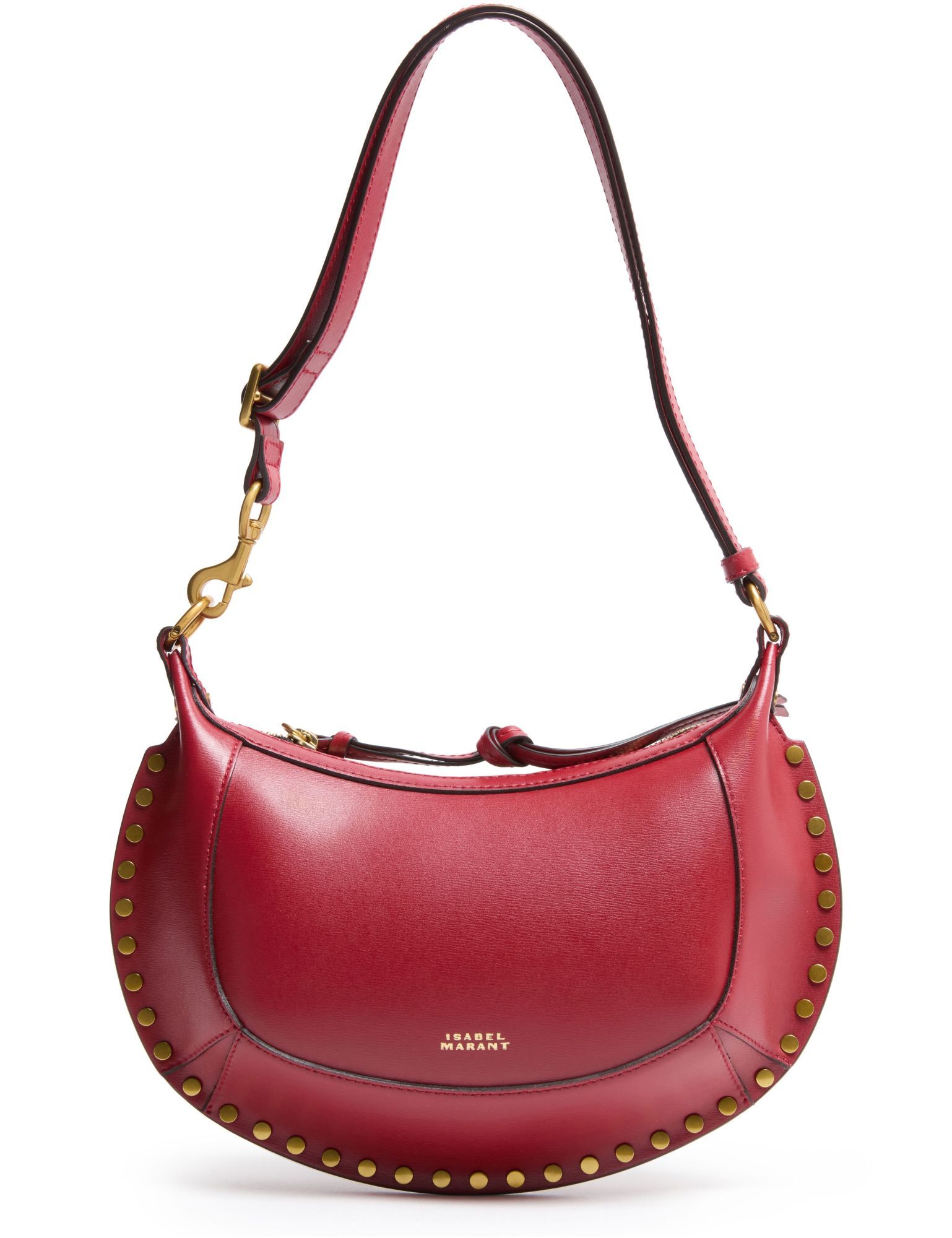 Isabel Marant Oskan Moon Bag In Burgundy