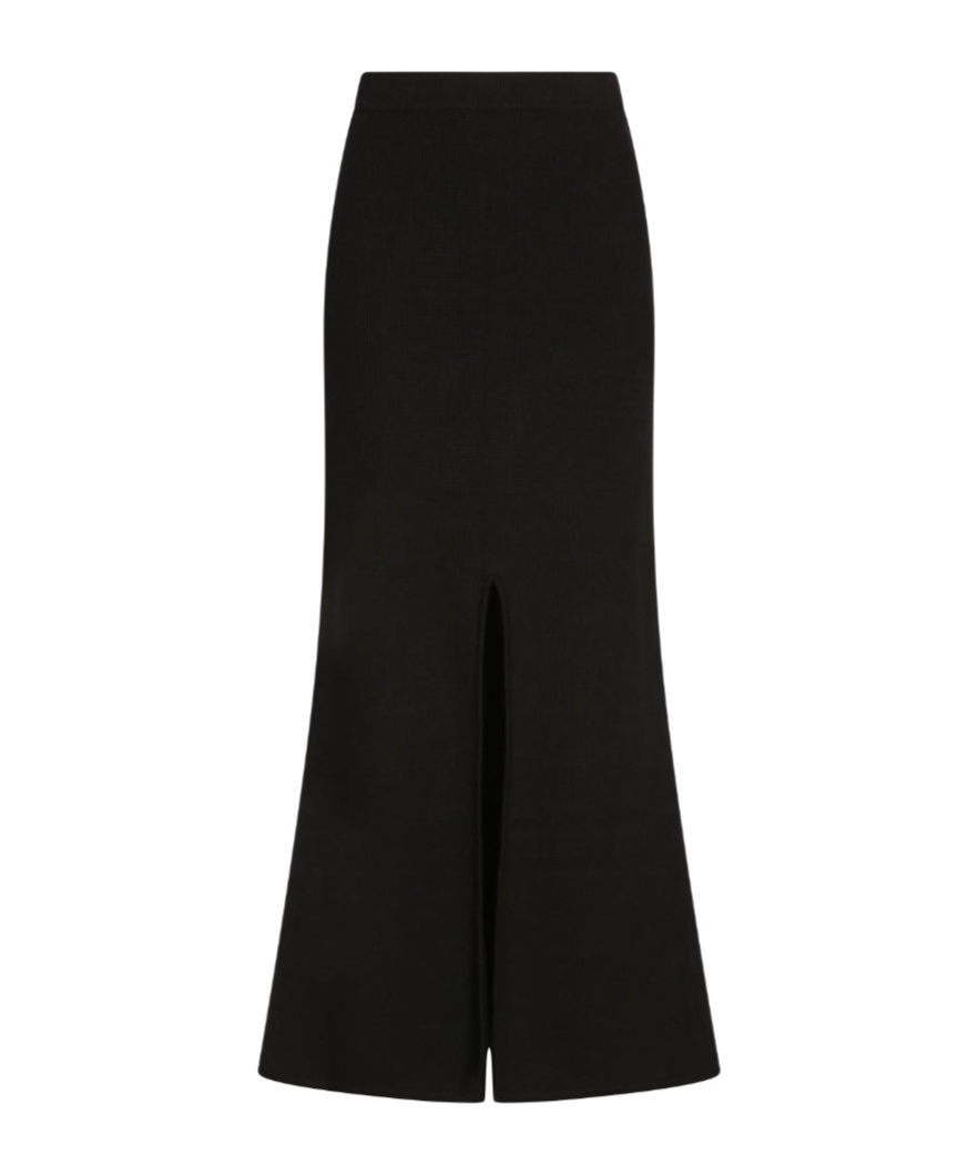 Izaak Azanei Ribbed Skirt In Black