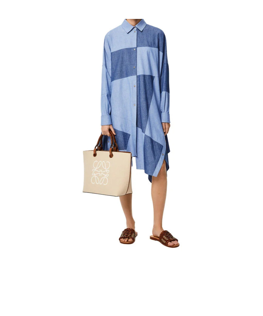 Loewe Medium Anagram Handbag In Nude