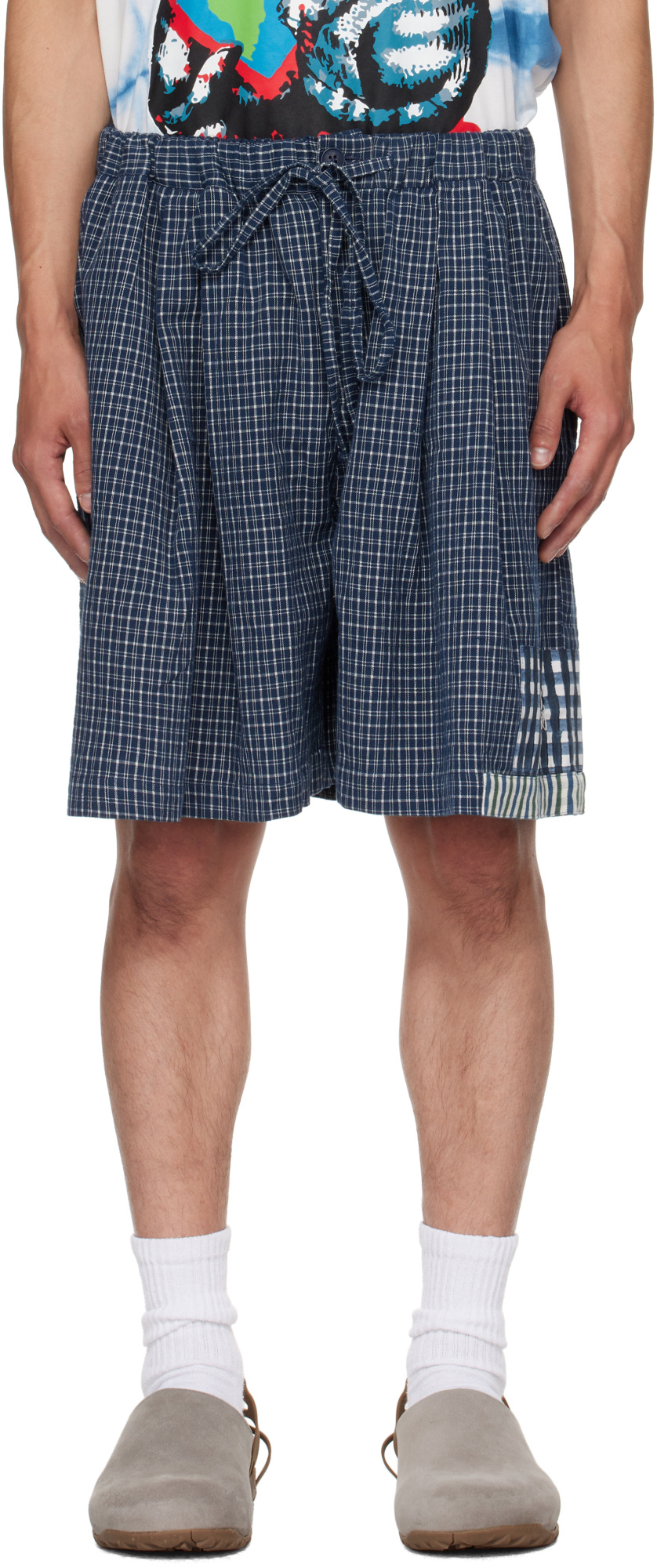 Story Mfg. Indigo Bridge Shorts In Blue