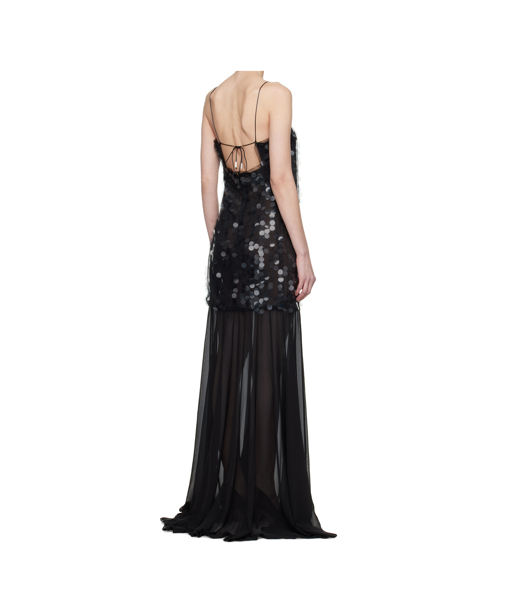 16arlington Black Salia Sequin Maxi Dress In Black
