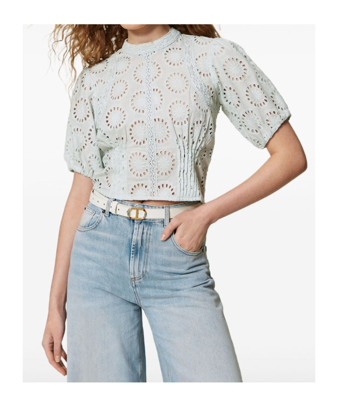 Shop Twinset Cut-out Blouse