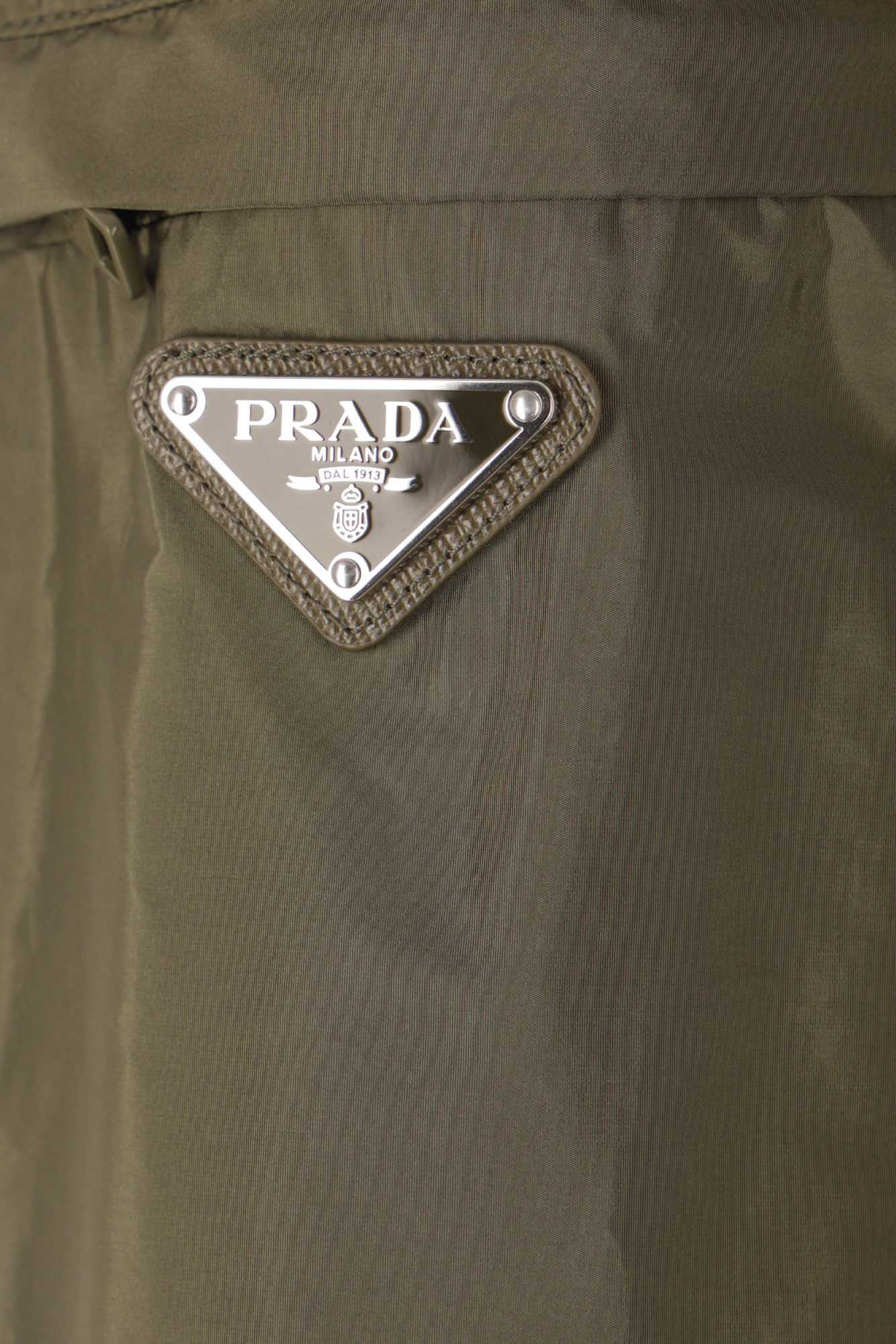 Prada Long-sleeved Windbreaker In Green