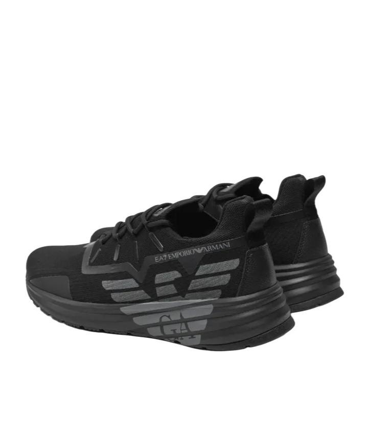Ea7 Eagle Logo Low-top Sneakers In Black