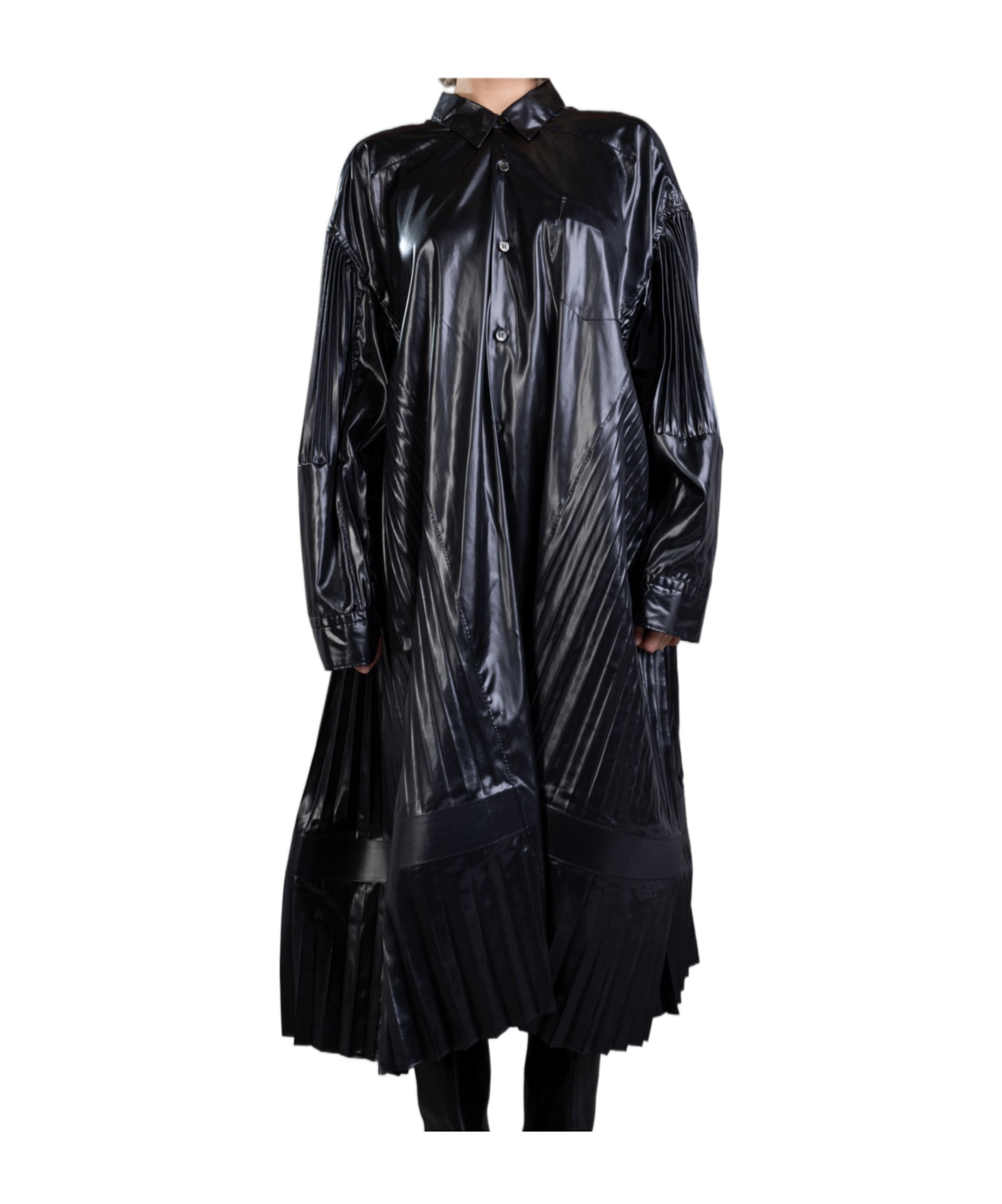 Junya Watanabe Pleated Dress In Black