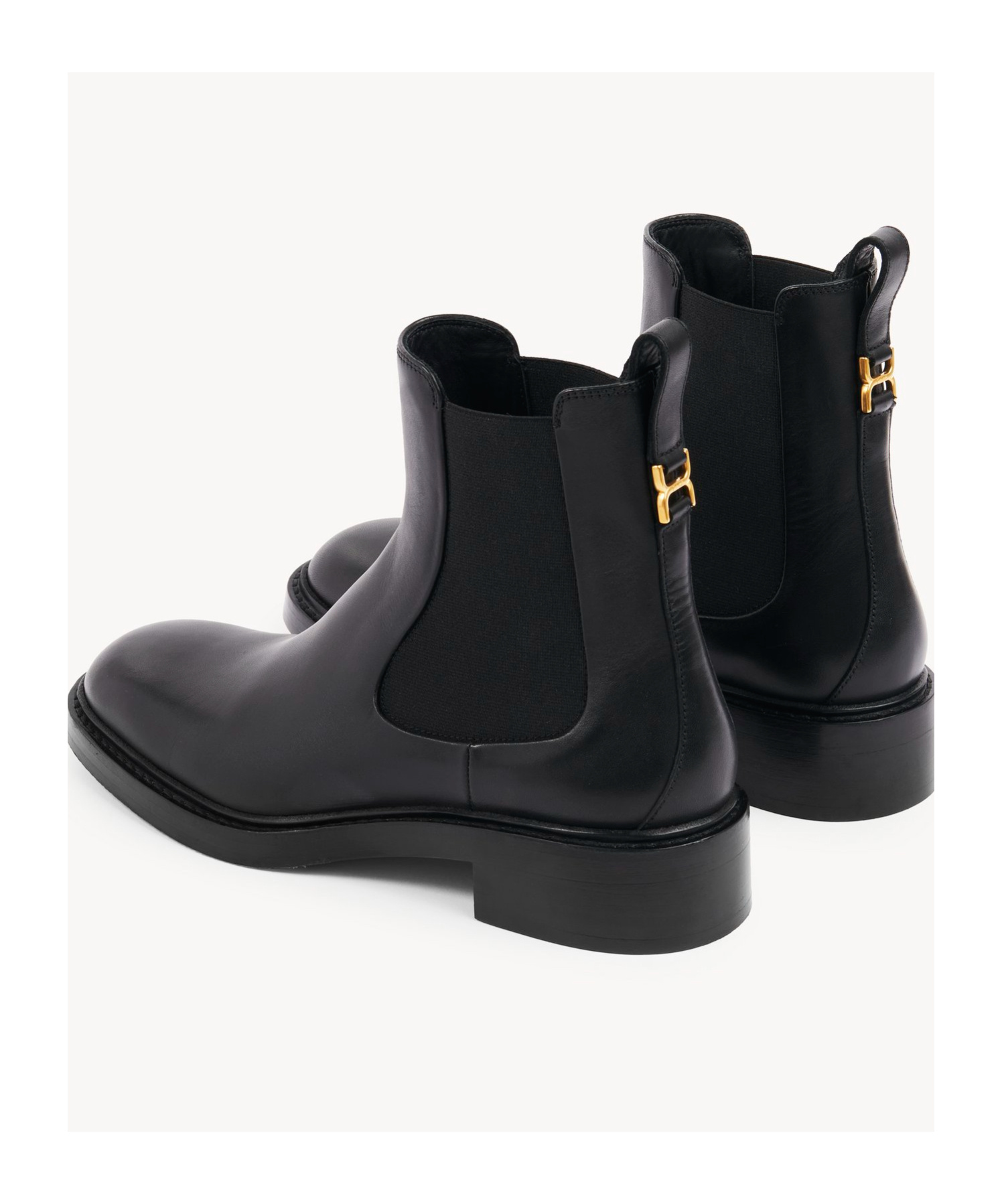 Chloé Marcie Leather Chelsea Ankle Booties In Black