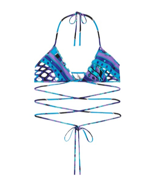 PUCCI PRINTED TRIANGLE BIKINI TOP
