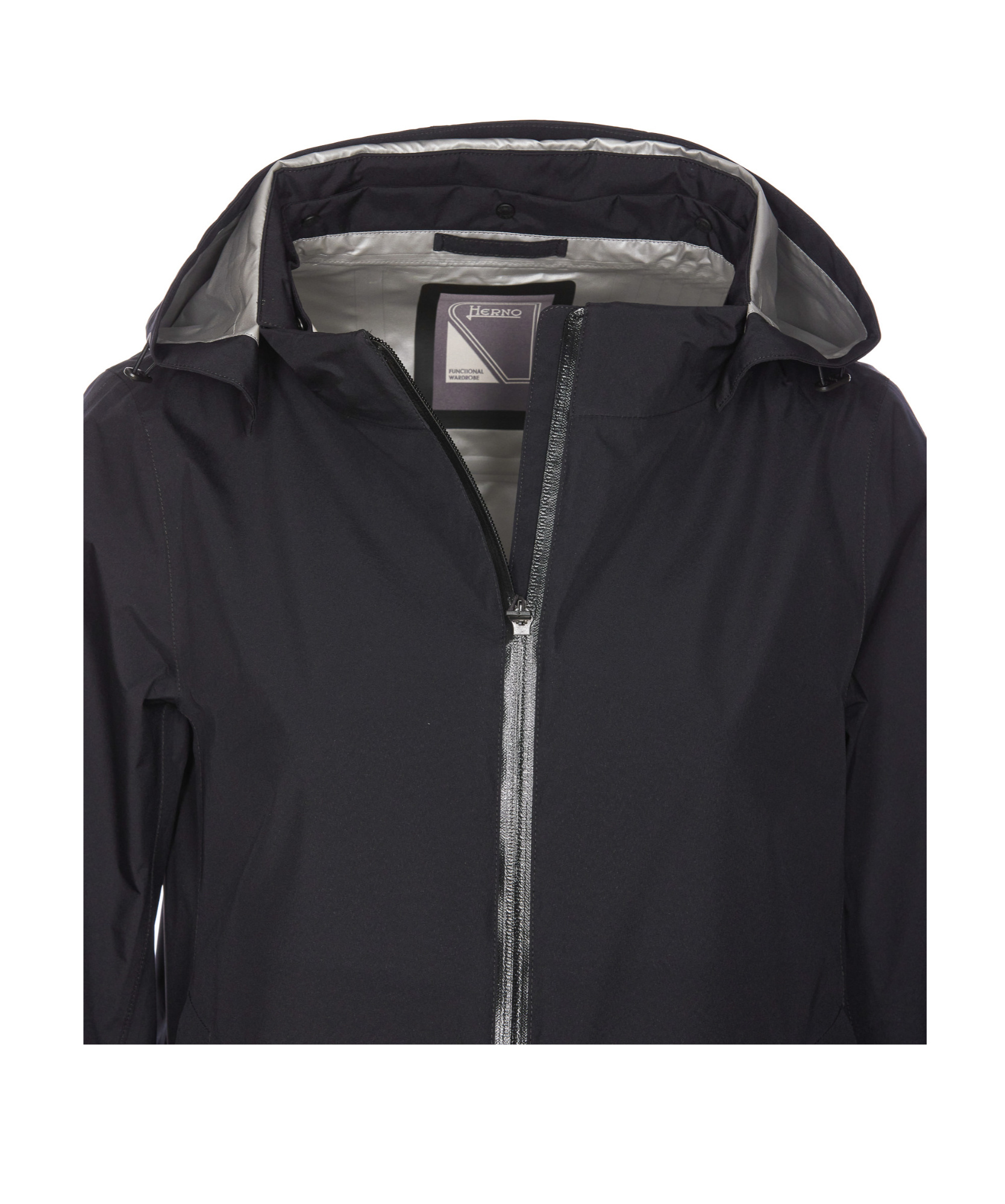 Herno Goretex New Paclite Zipper Cape In Black