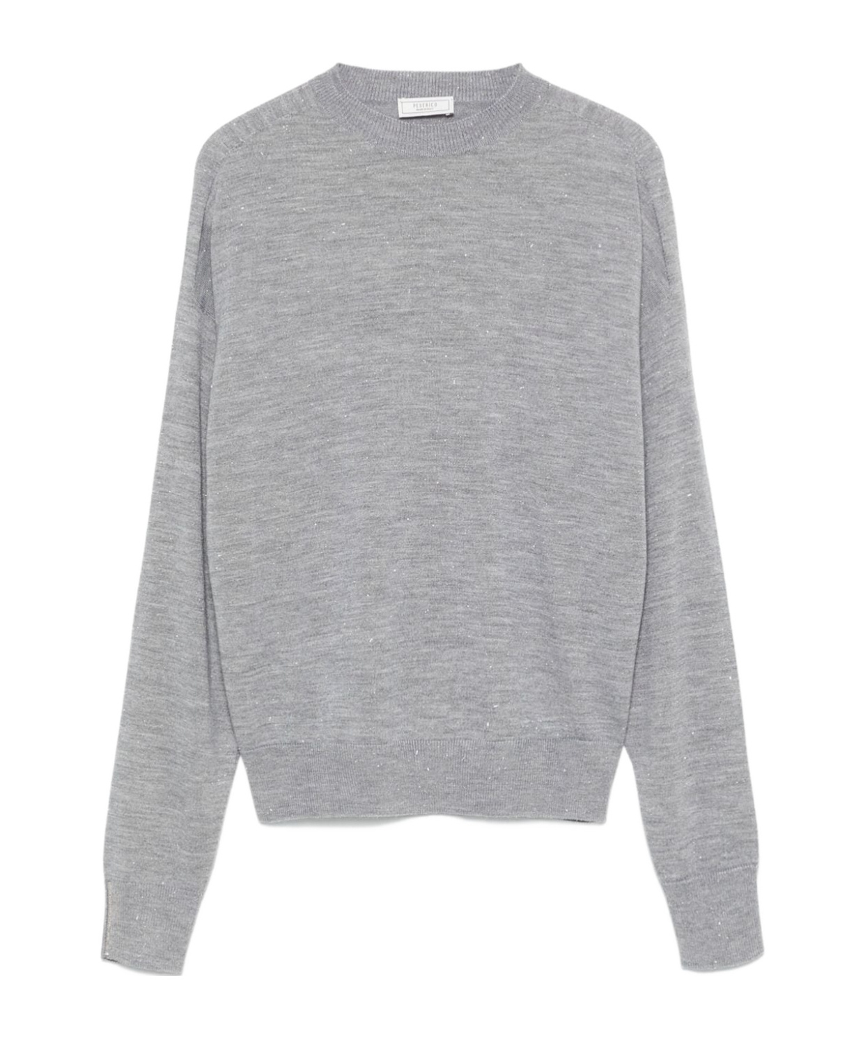 Shop Peserico Long-sleeved Sweater In Gray