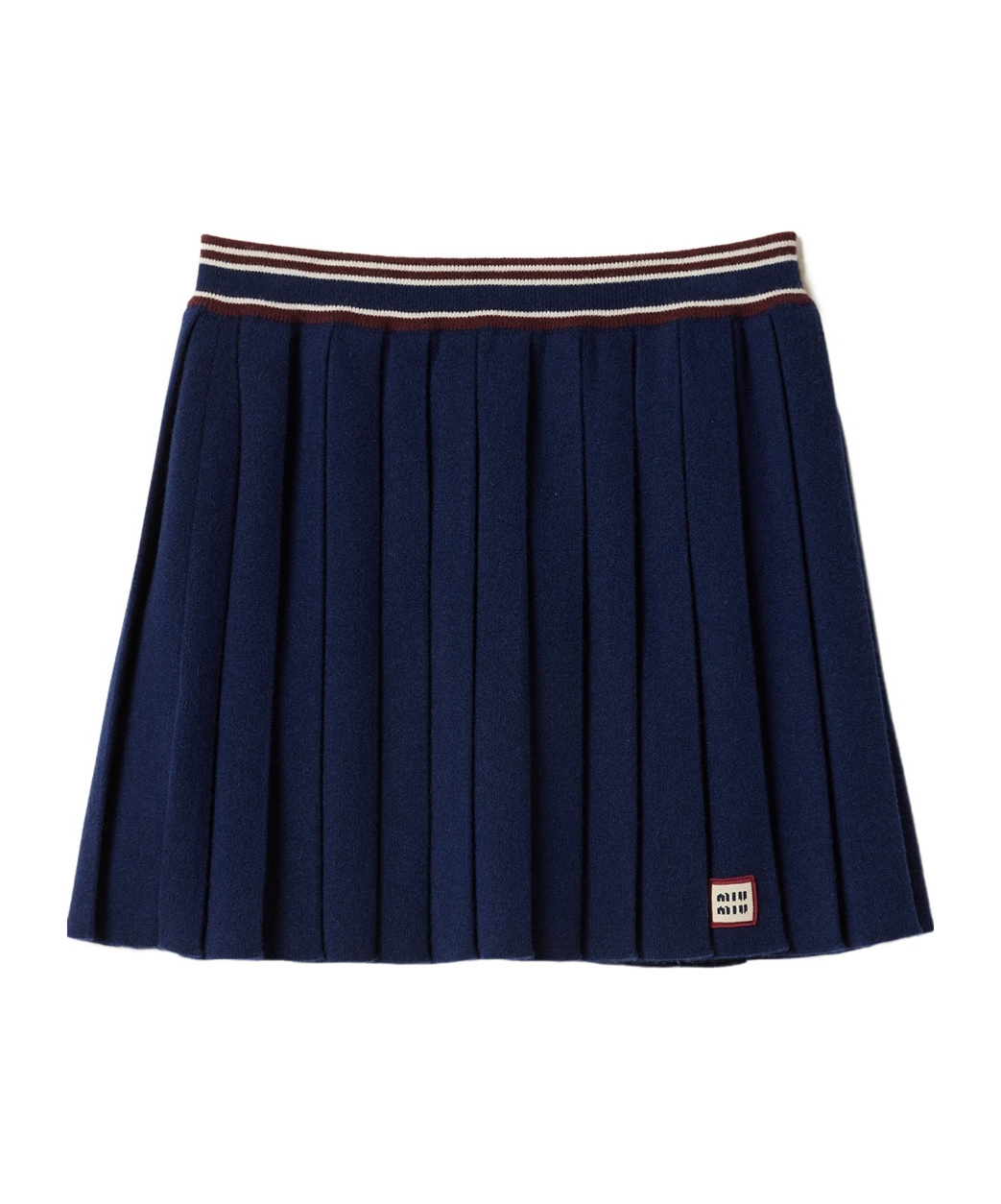 Miu Miu Pleated Mini Skirt In Black